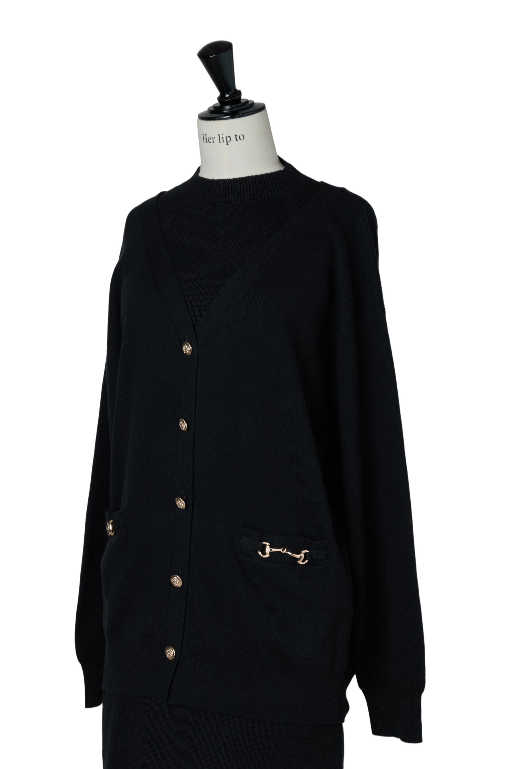 【black / ecru】Clemence Knit Dress Set