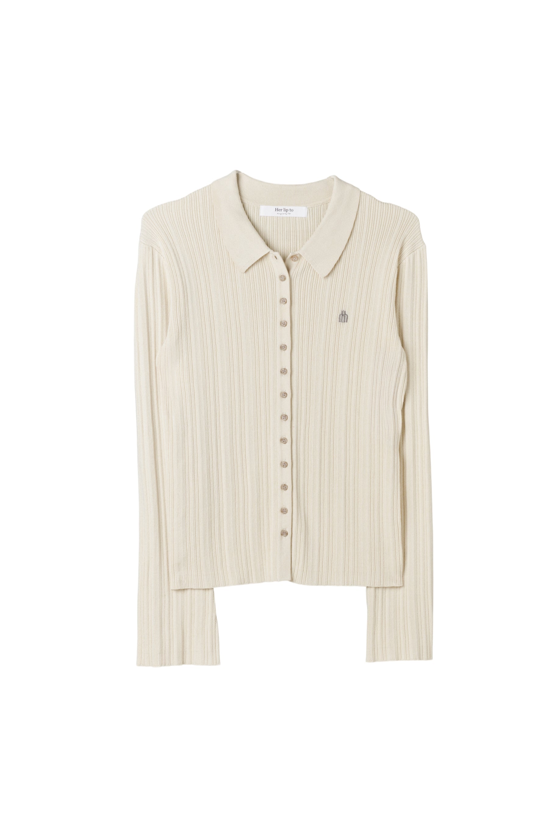 【9月中旬発送】Trois Rib Knit Polo Top