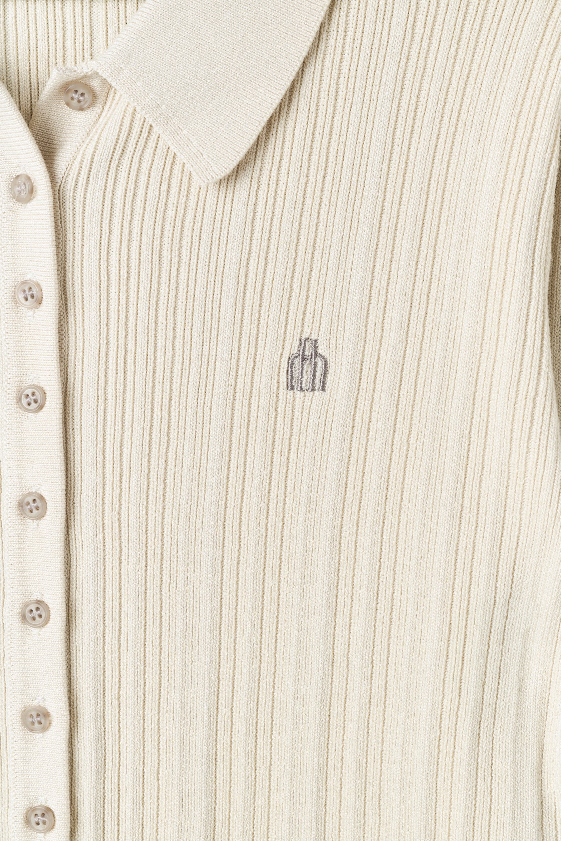 【9月中旬発送】Trois Rib Knit Polo Top