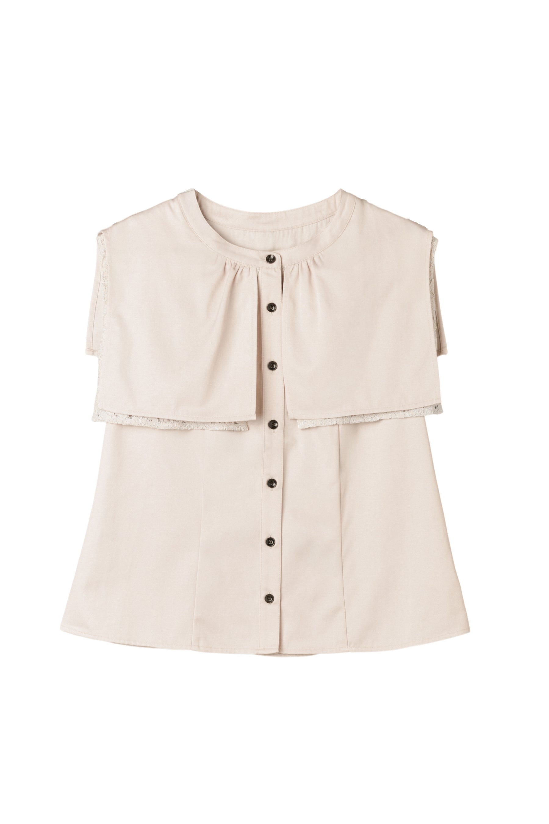 【9月中旬発送】Layered Lace Collar Blouse