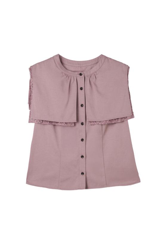 【9月中旬出貨】Layered Lace Collar Blouse
