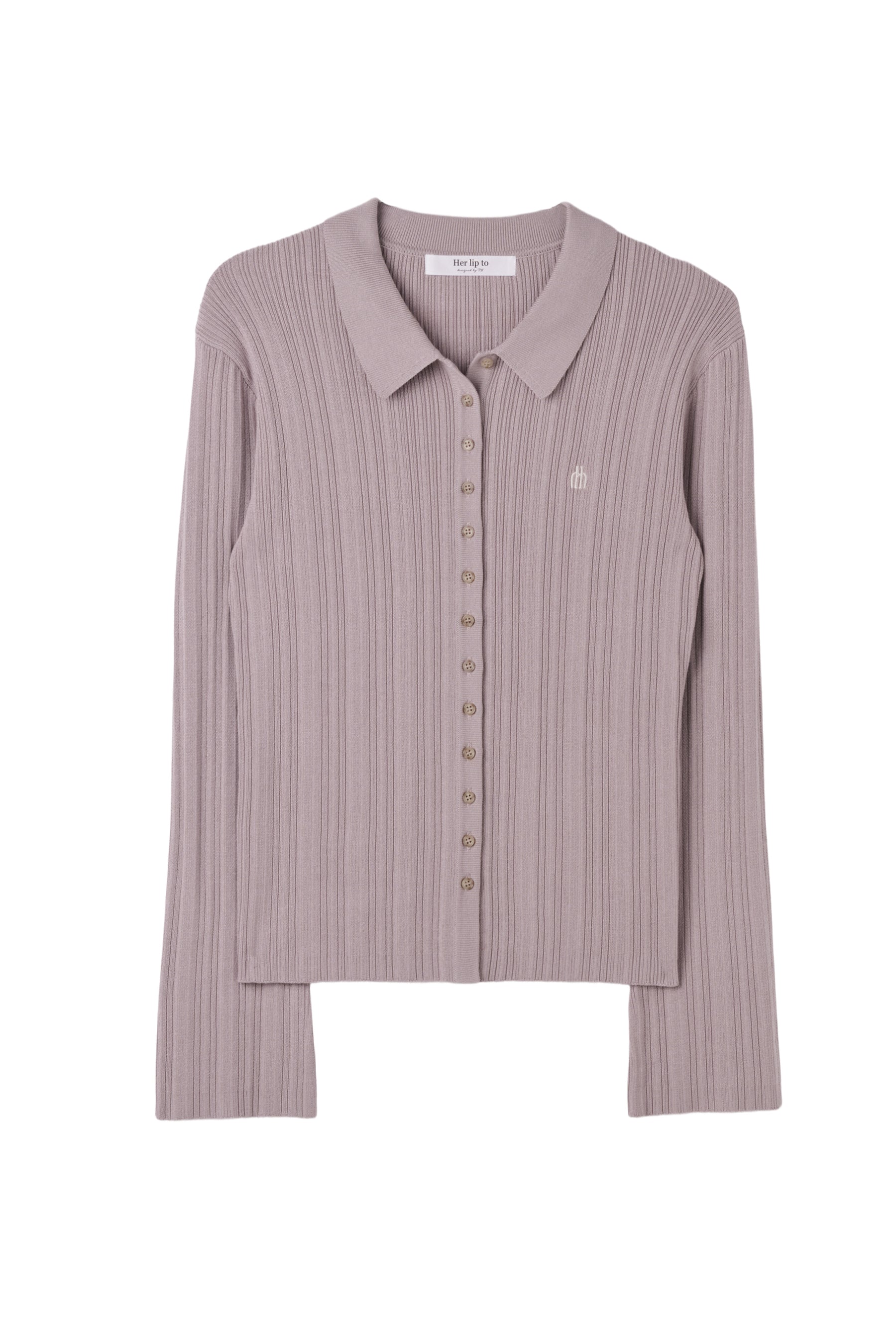 【9月中旬発送】Trois Rib Knit Polo Top