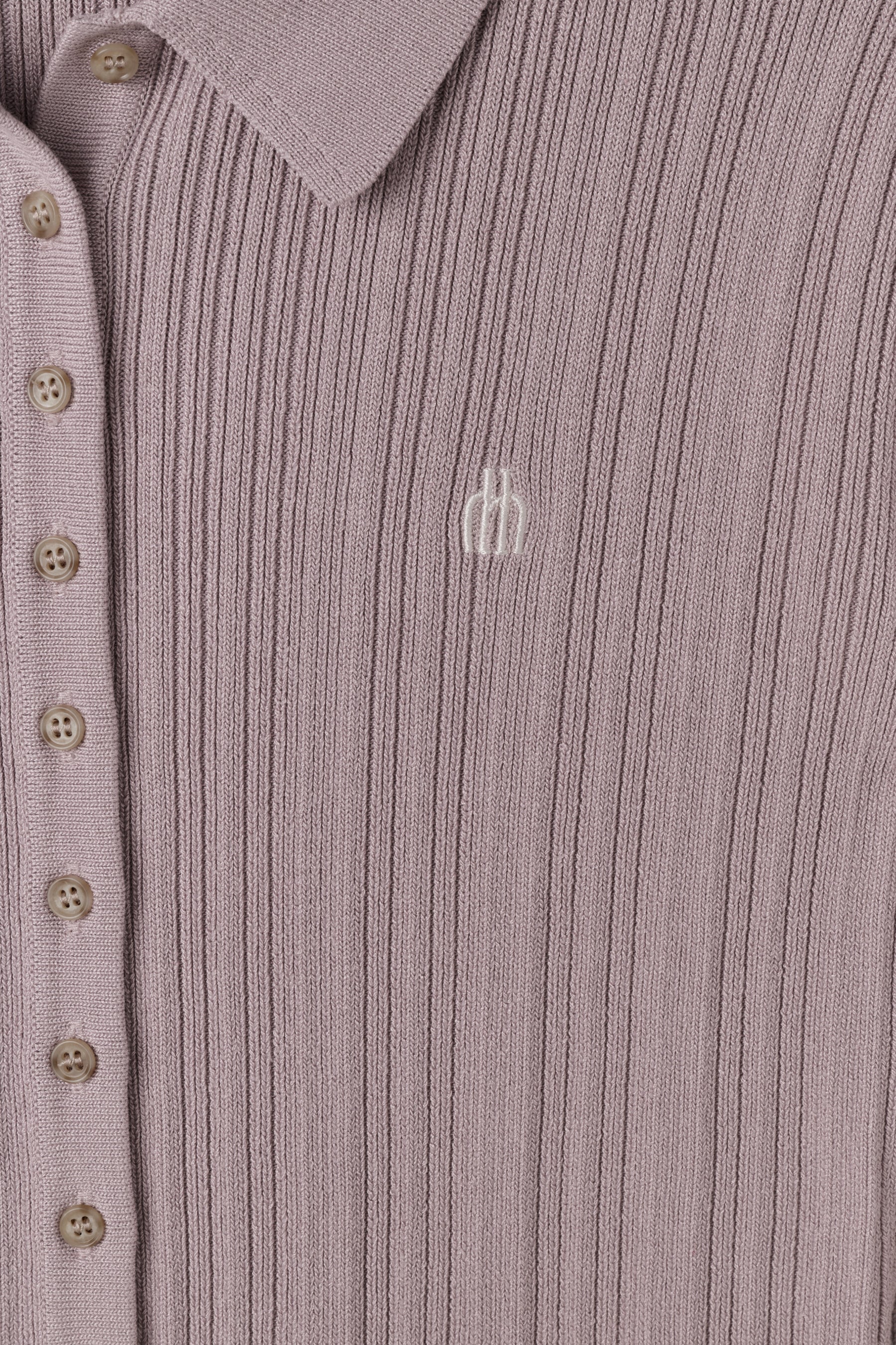 【9月中旬発送】Trois Rib Knit Polo Top
