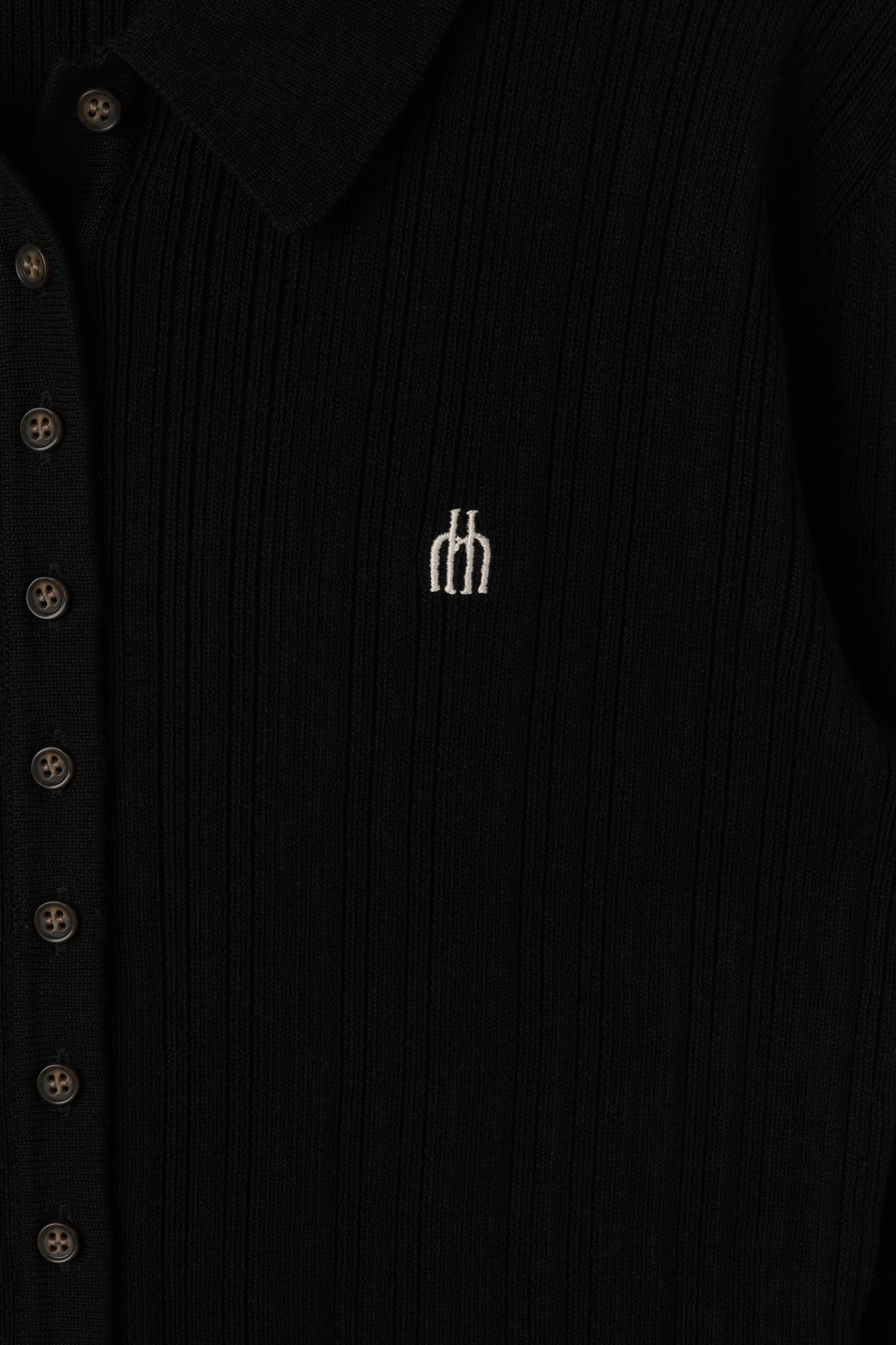 【9月中旬発送】Trois Rib Knit Polo Top