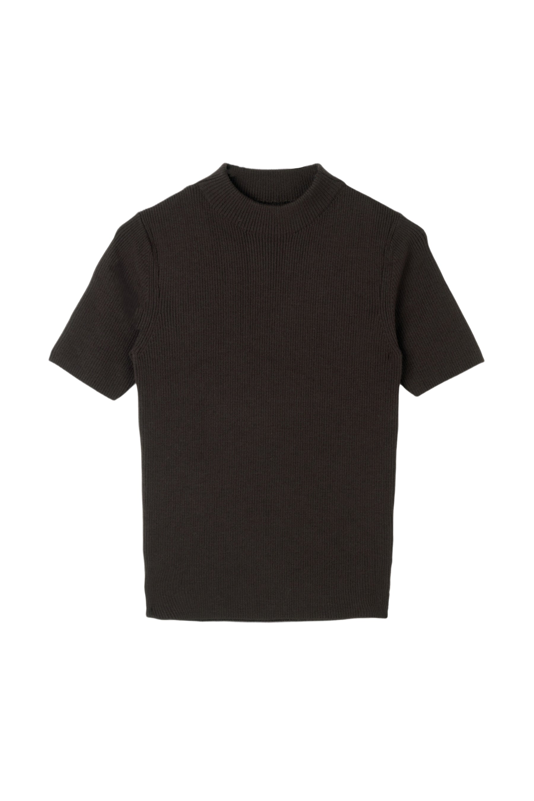 Wool-Blend Ribbed Knit Top