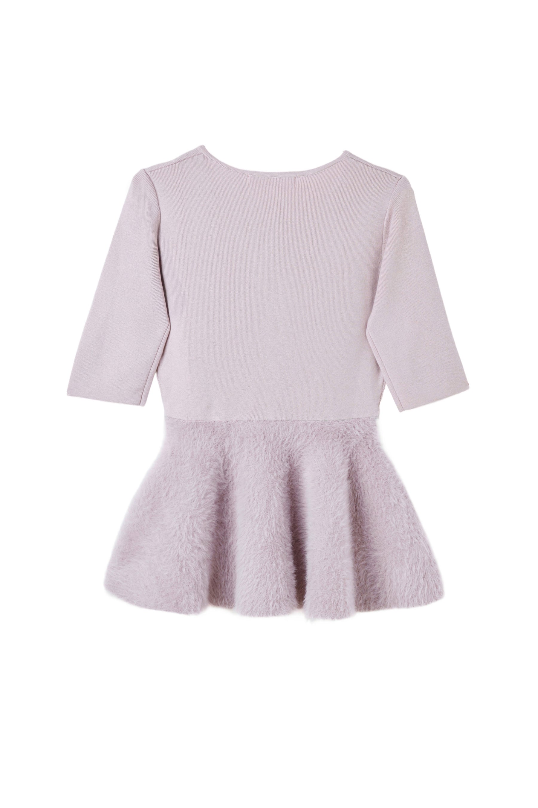 【10月中旬發送】Peplum Fur Knit Top