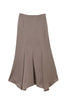 Asymmetric Hem Satin Skirt
