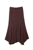 【beige petale / mocha / bordeaux】Asymmetry Hem Satin Skirt