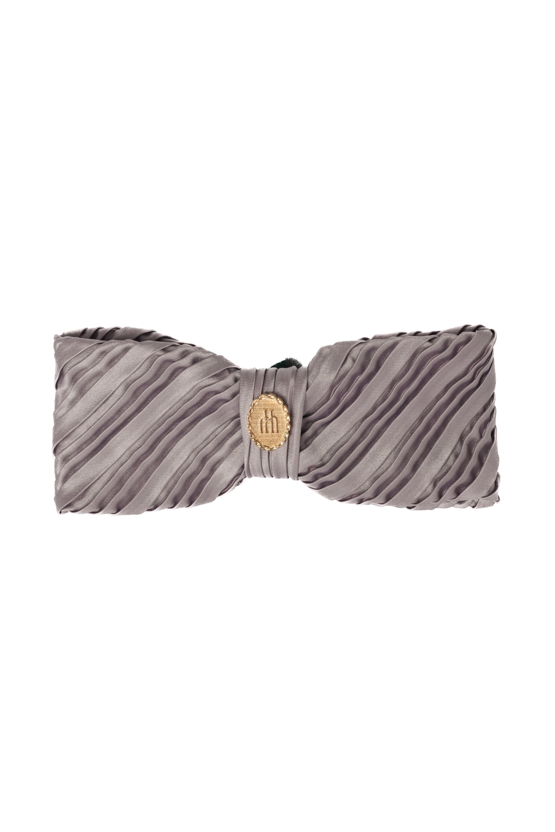 Trois Logo Coin Pleated Barrette