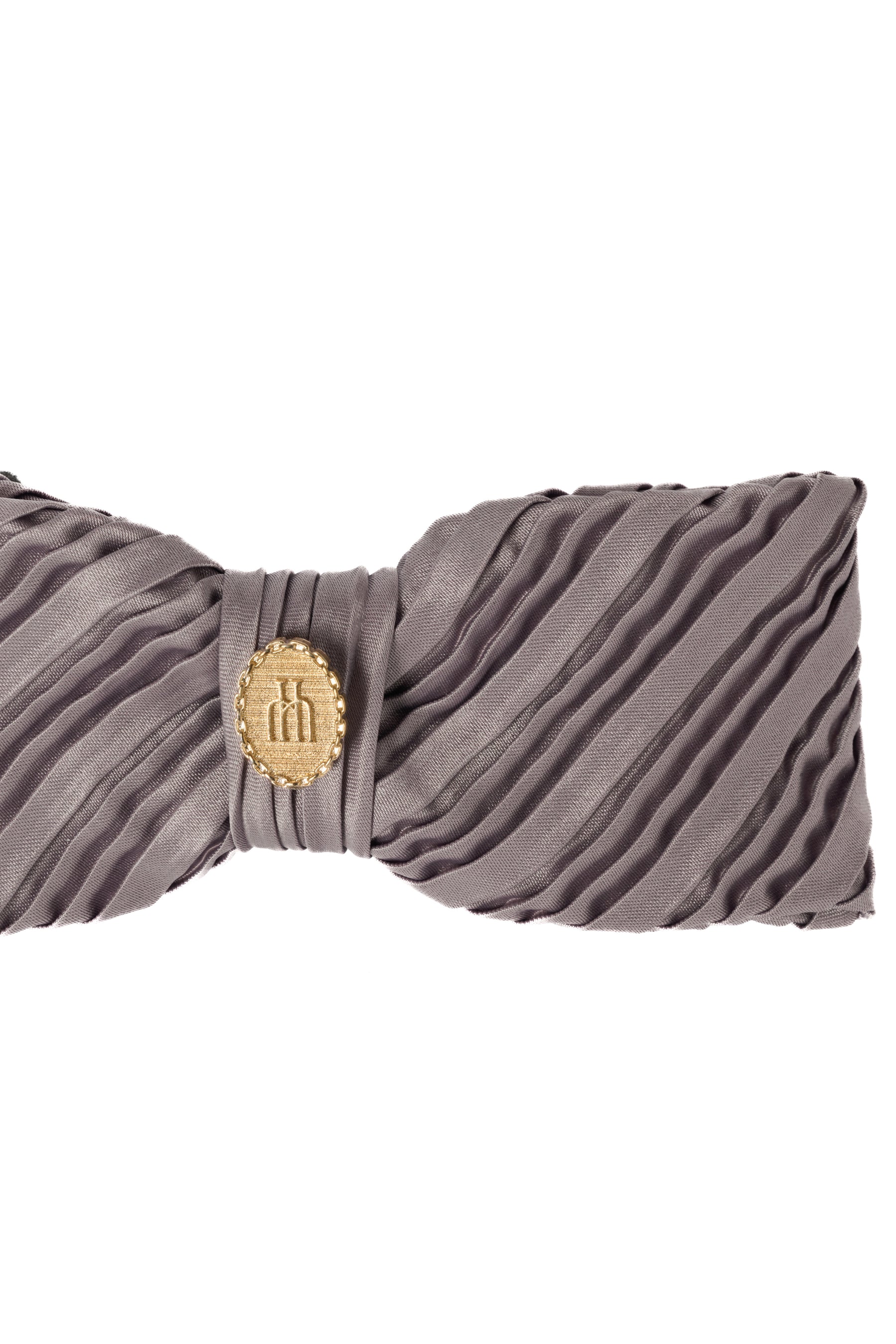 Trois Logo Coin Pleated Barrette