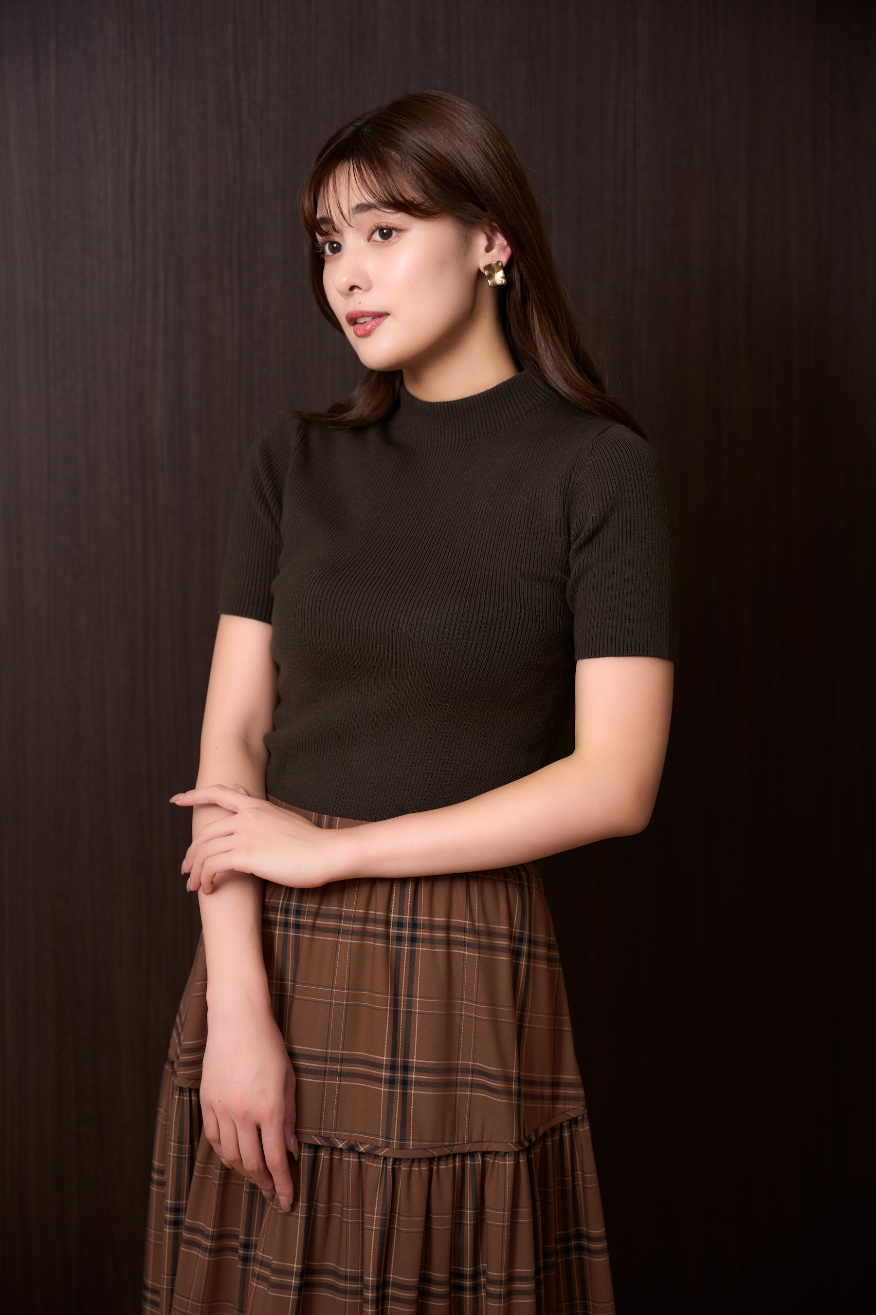 Wool-Blend Ribbed Knit Top