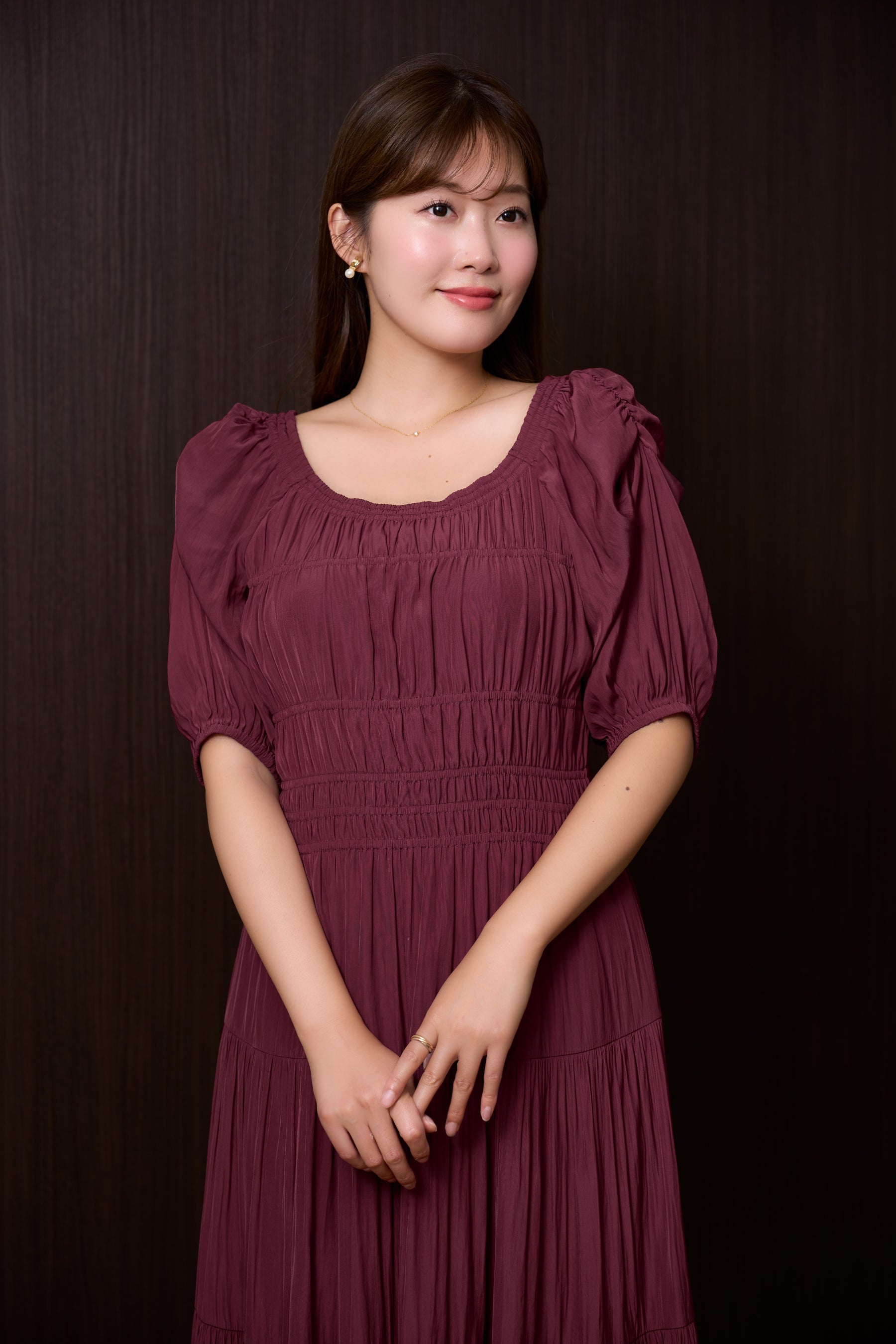 Two-Way Gathered Flare Dress