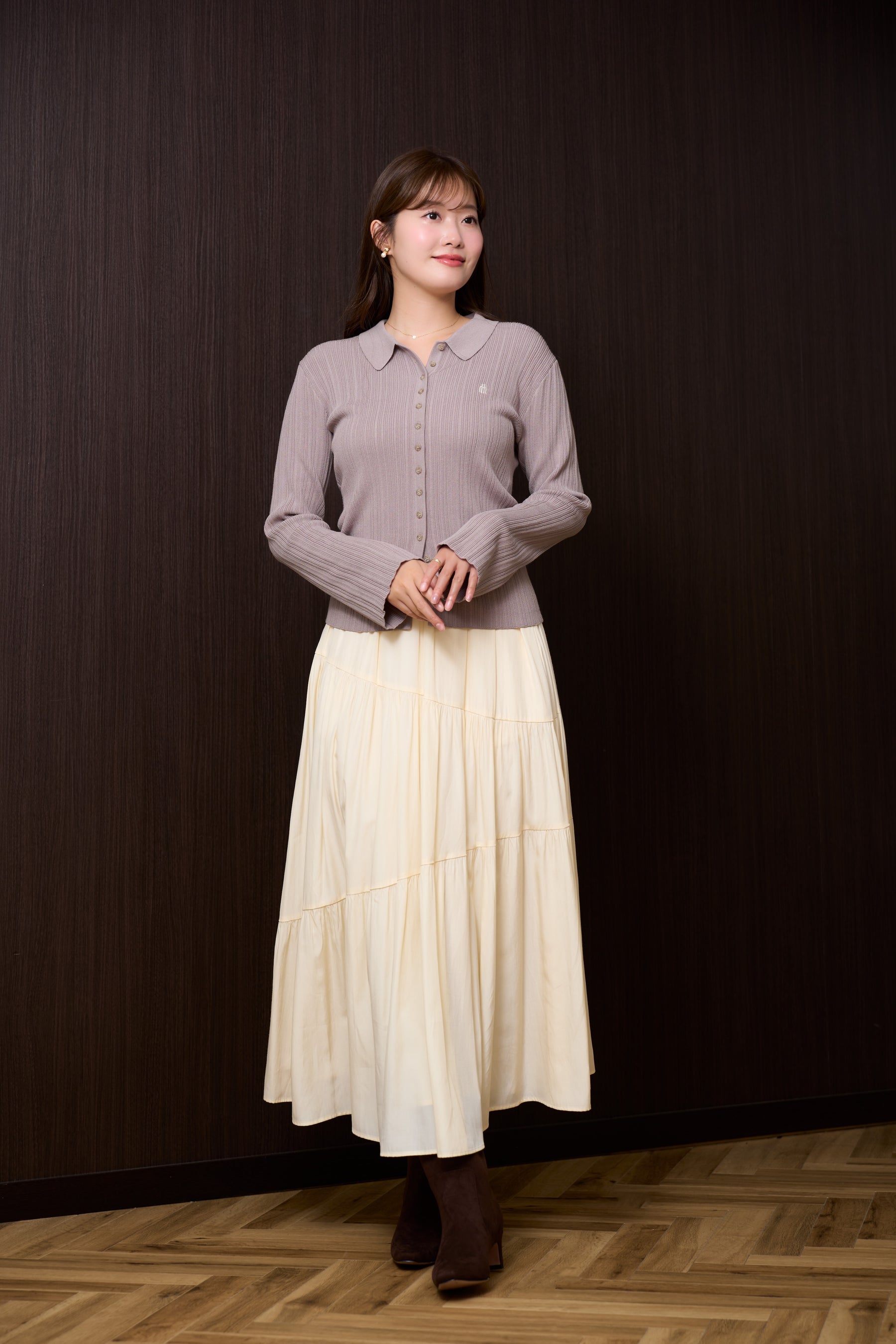 【新色】Asymmetry Tiered Skirt