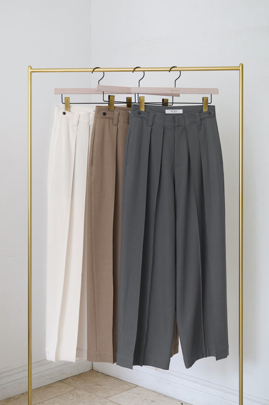 Belted Soft-Touch Wide-Leg Pants