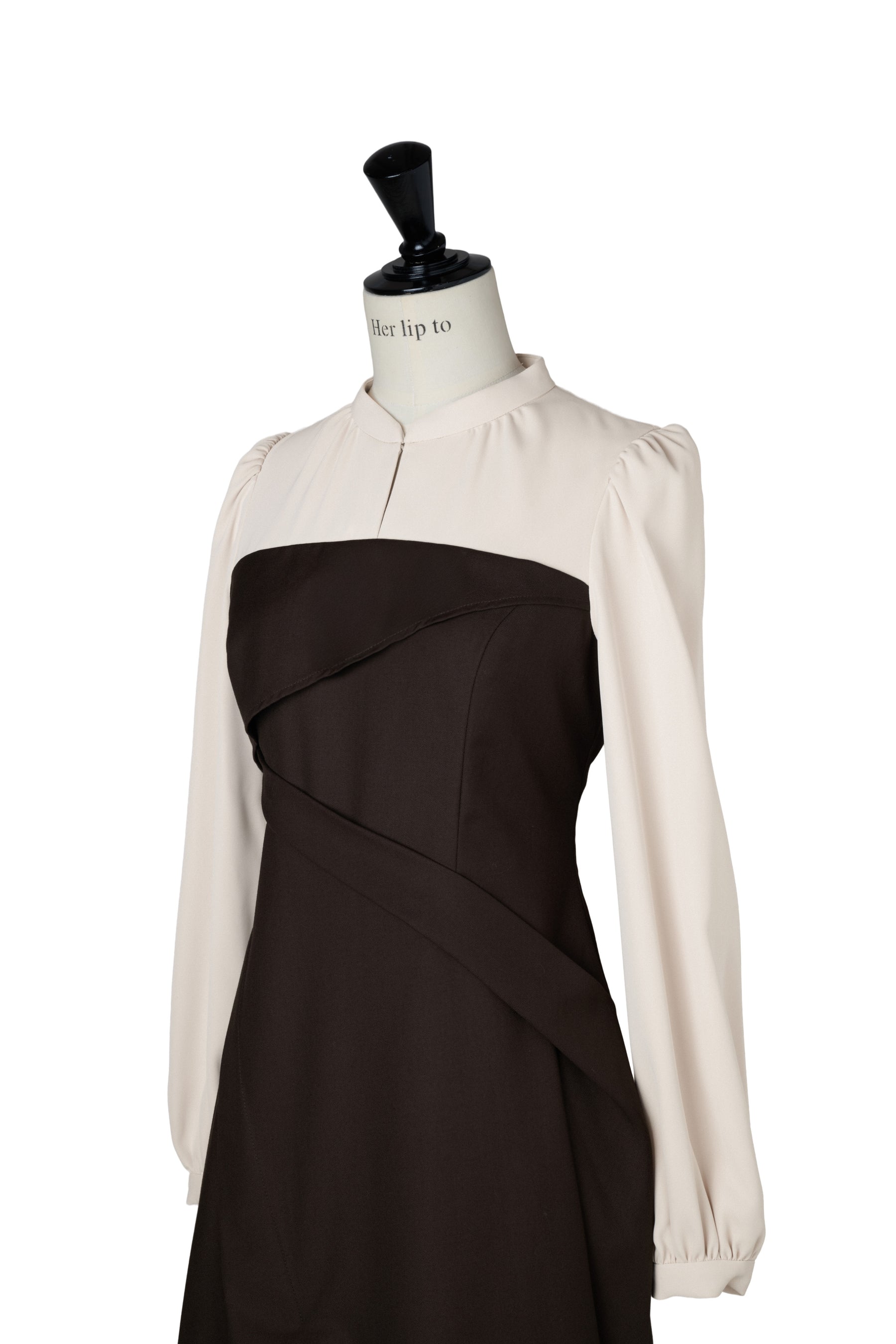 【新色】Bicolor Draped Dress