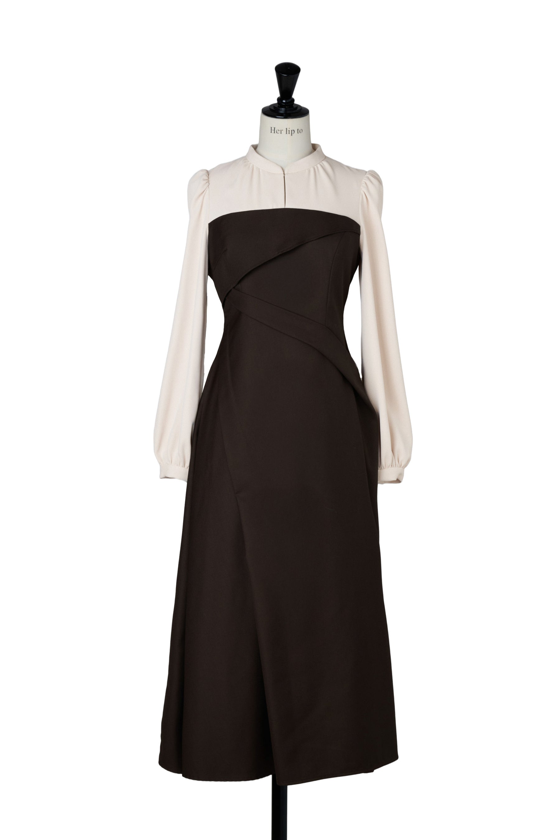 【新色】Bicolor Draped Dress