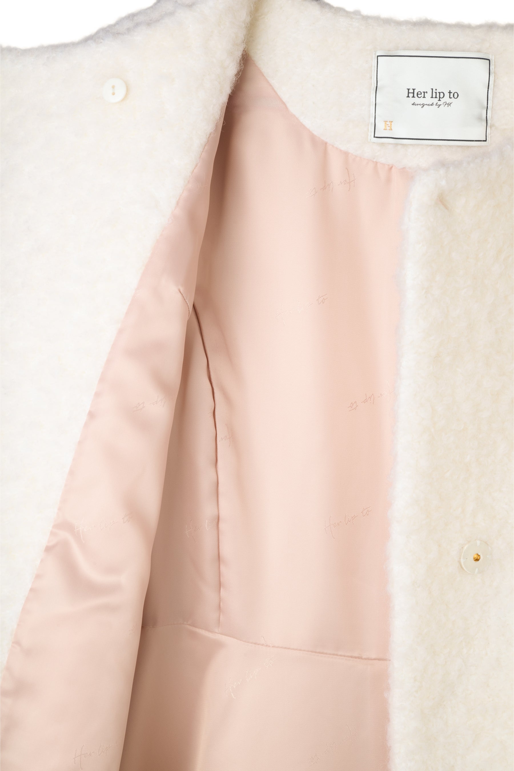 Elise Boucle Peplum Coat