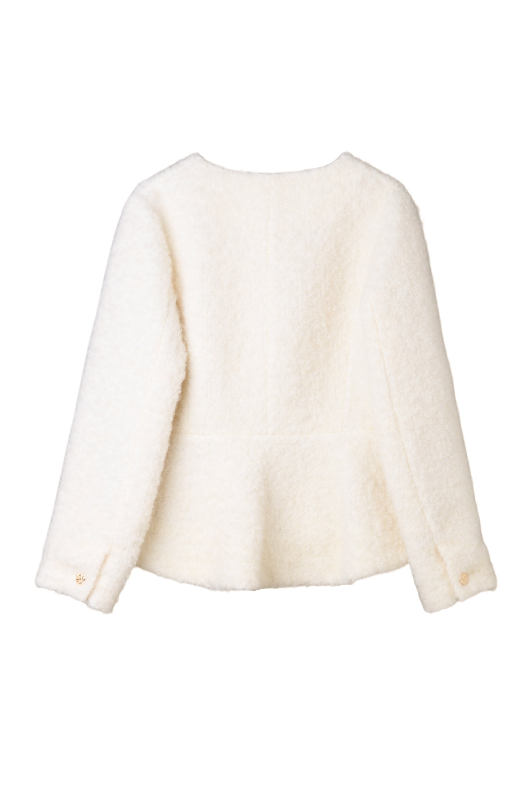 Elise Boucle Peplum Coat