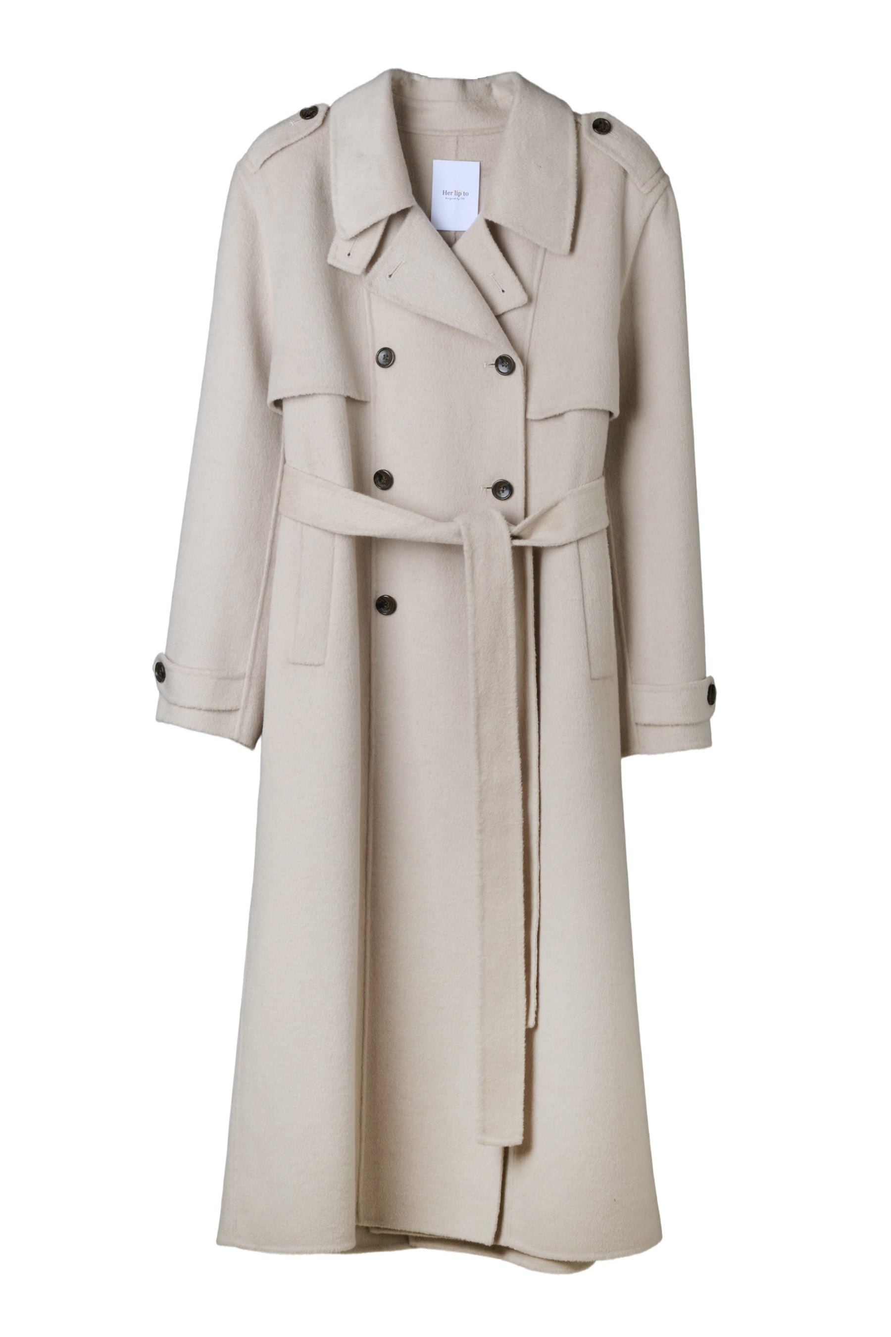 【11月上旬発送】Wool-Blend Rever Trench Coat