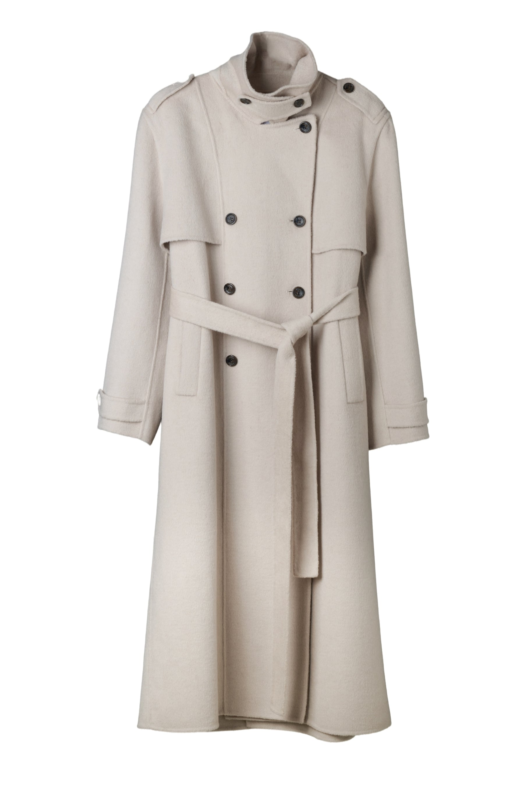 【11月上旬発送】Wool-Blend Rever Trench Coat
