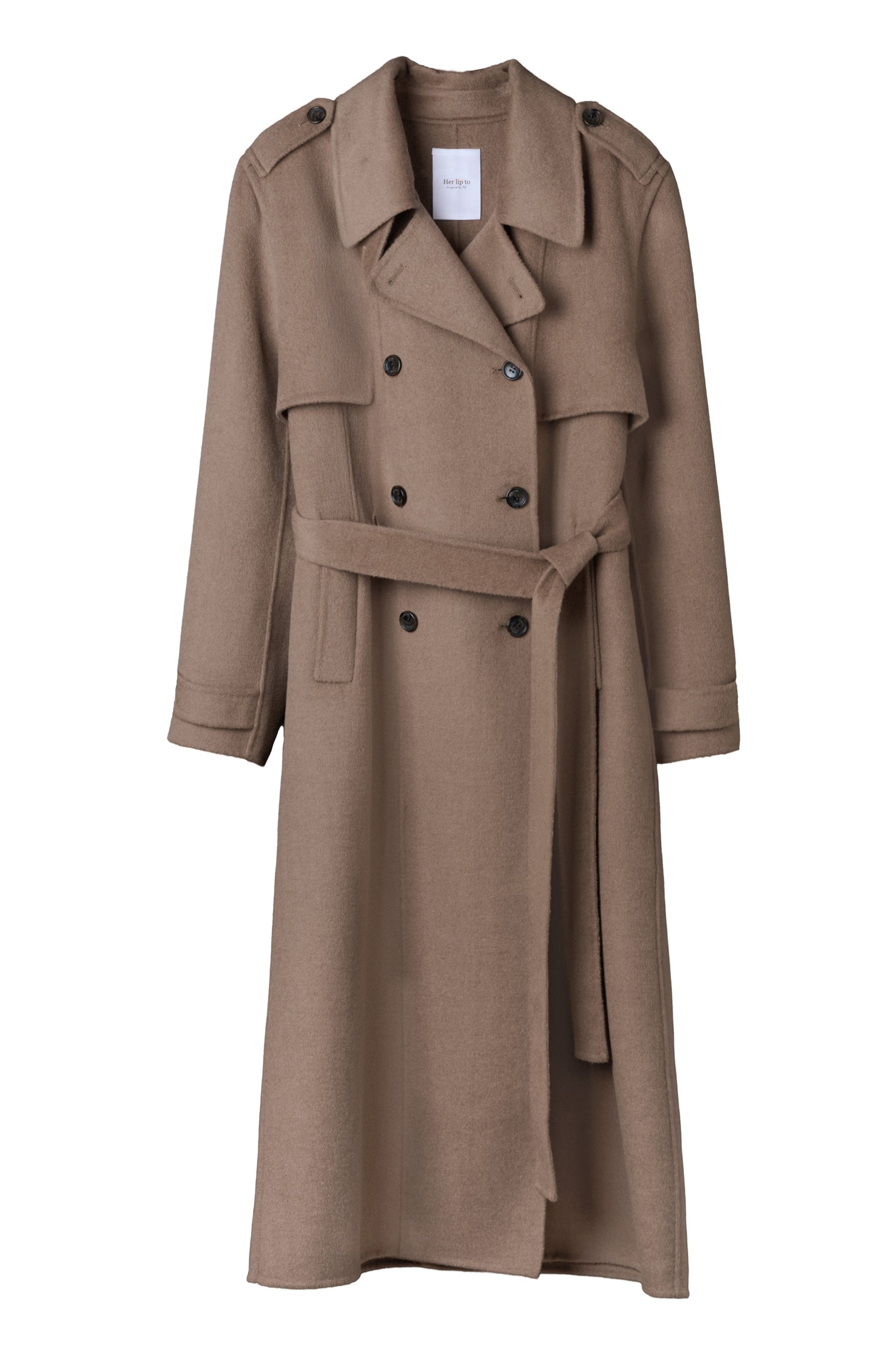 【11月上旬発送】Wool-Blend Rever Trench Coat