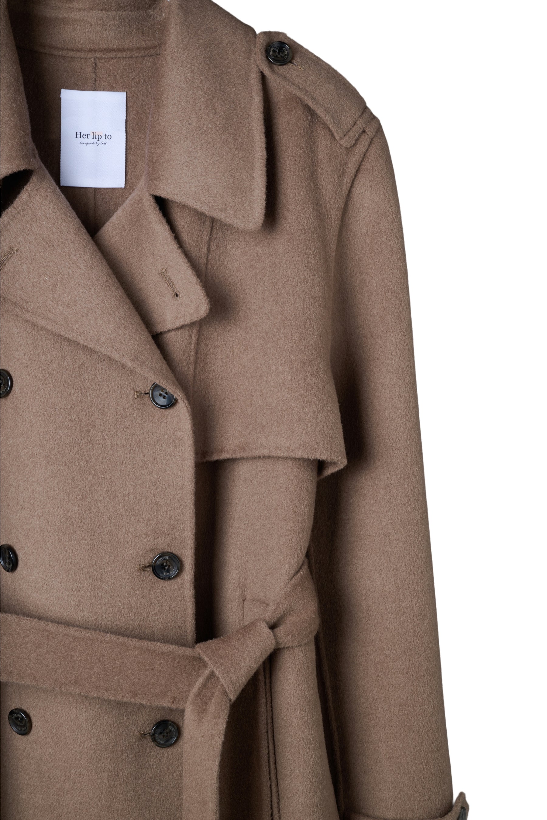 【11月上旬発送】Wool-Blend Rever Trench Coat