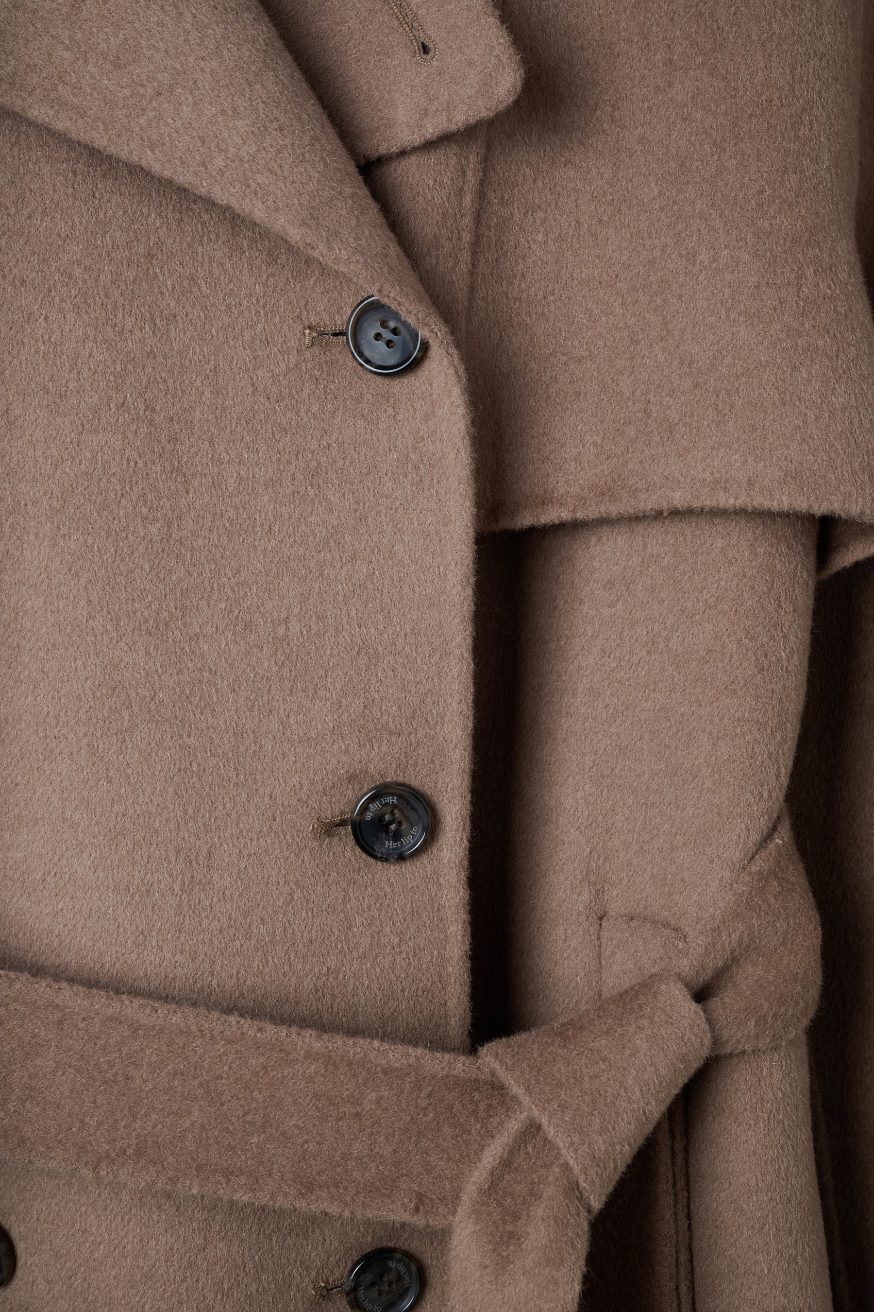 【11月上旬発送】Wool-Blend Rever Trench Coat
