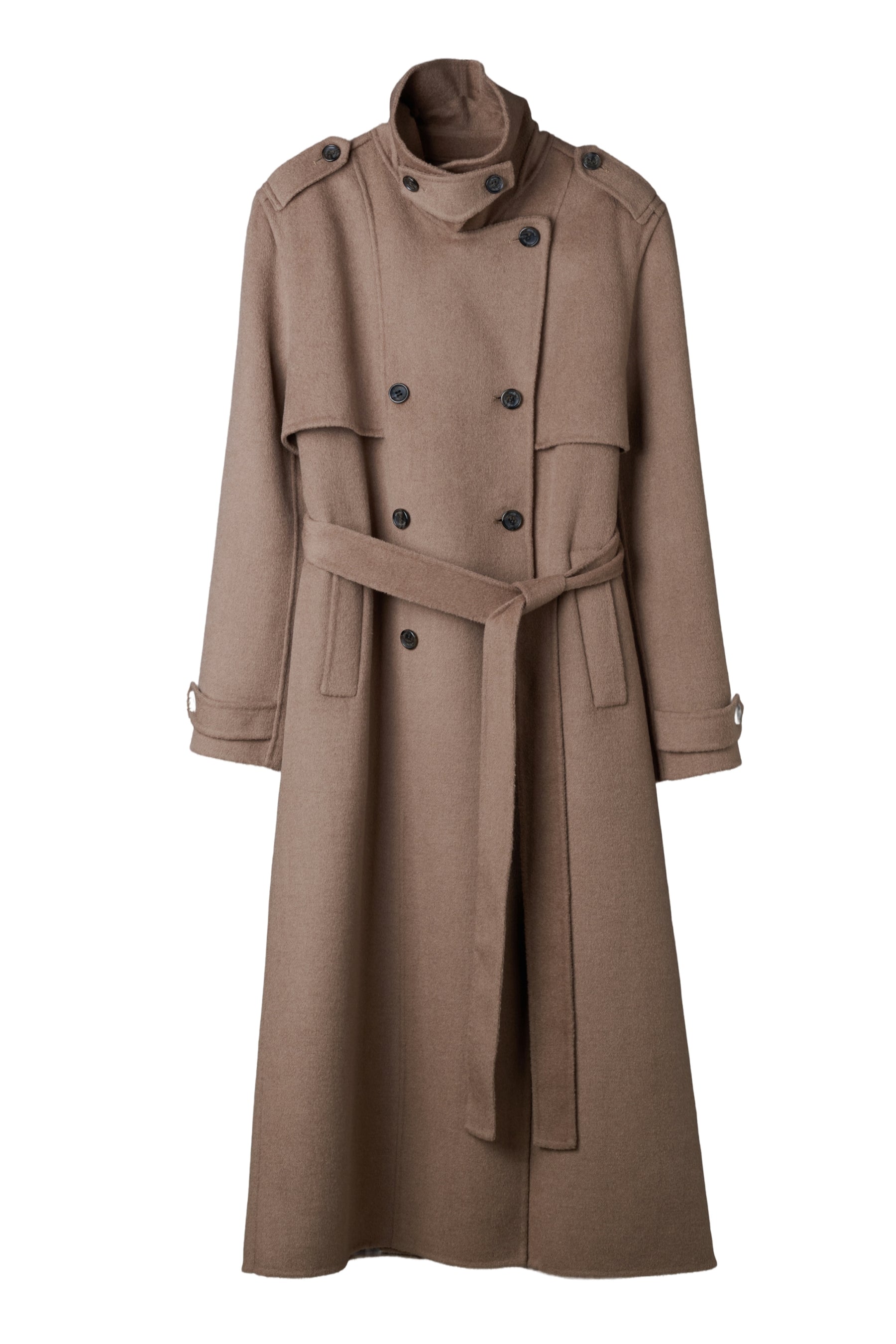 【11月上旬発送】Wool-Blend Rever Trench Coat