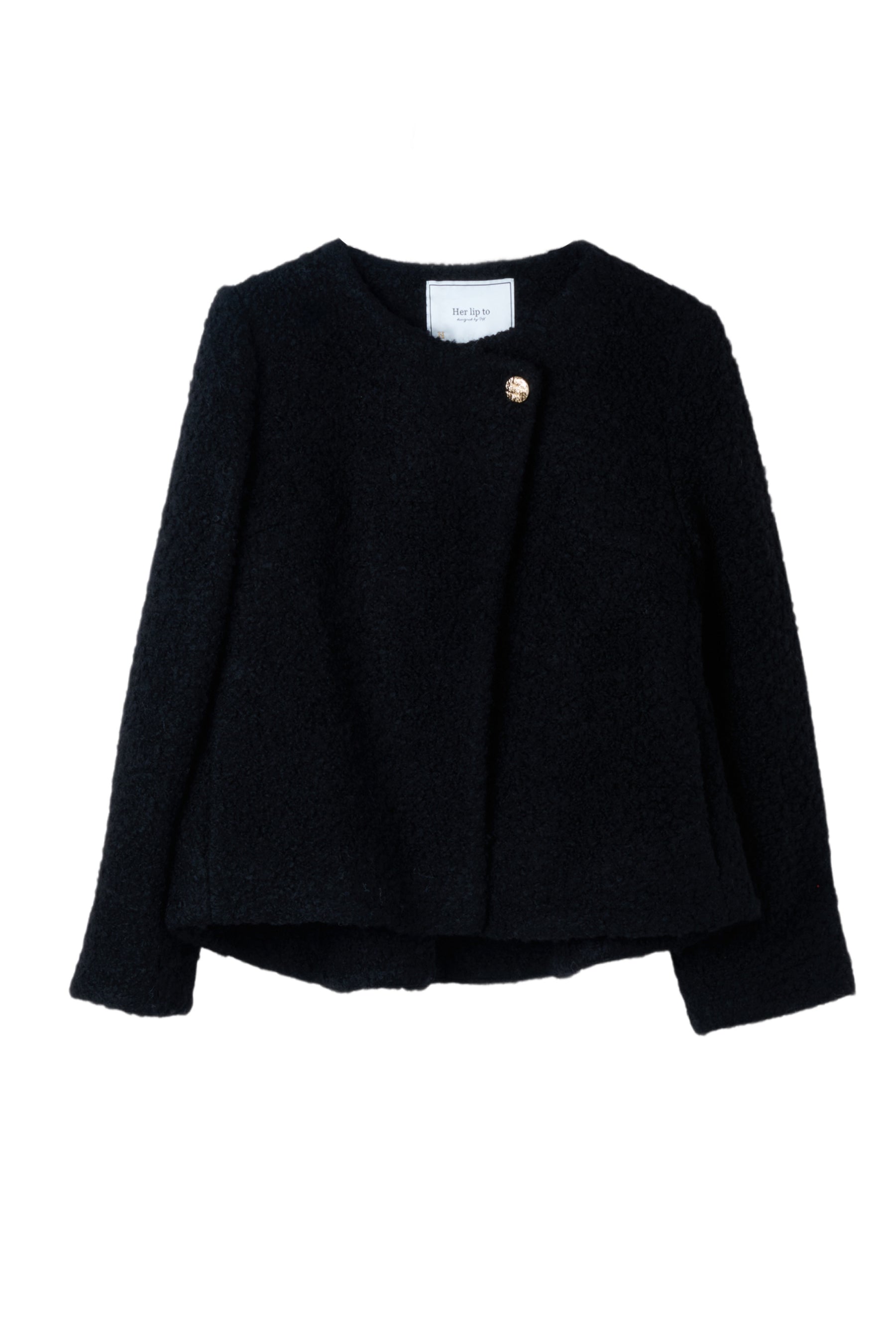 Elise Boucle Peplum Coat