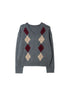 H Logo Argyle Knit Pullover