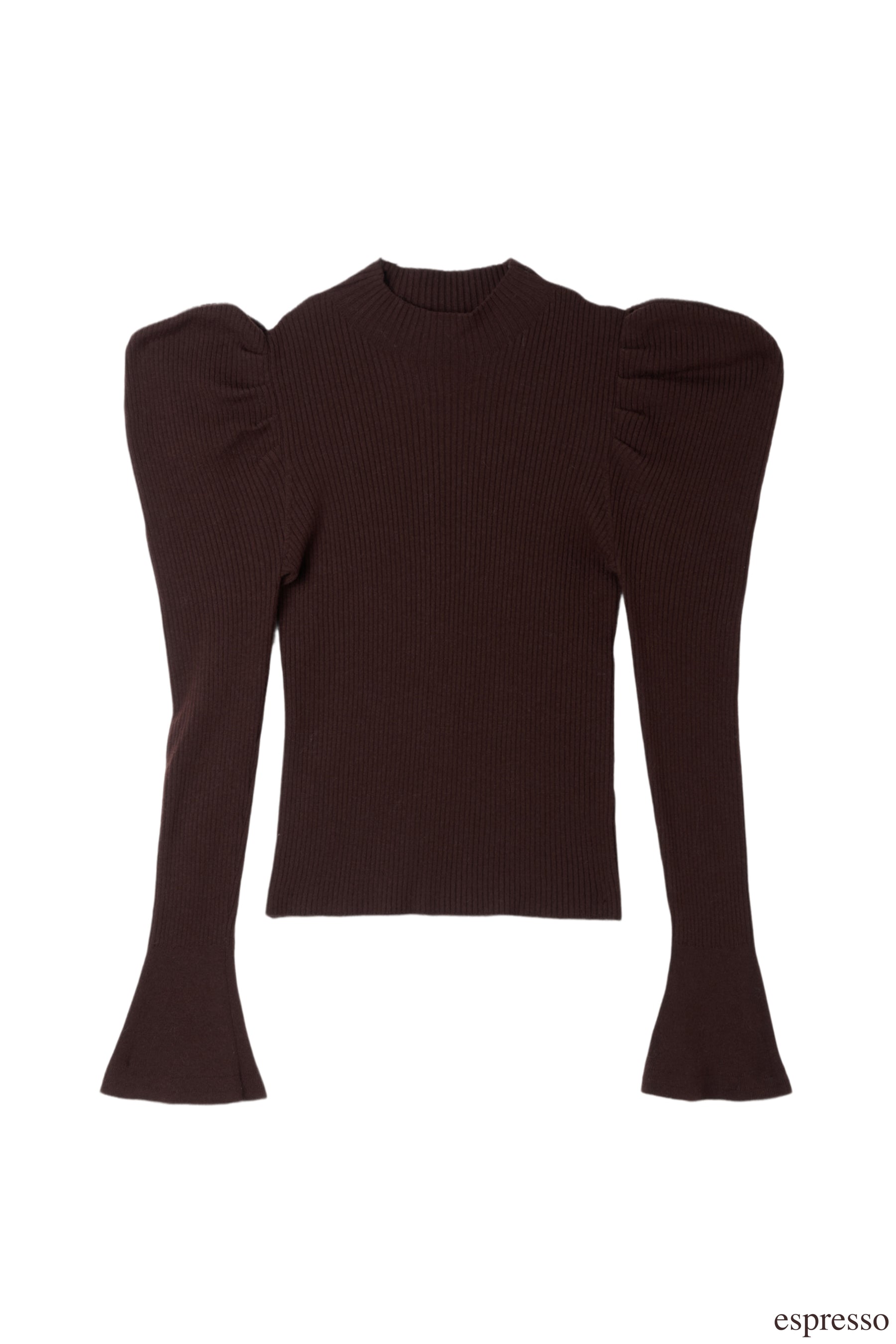 【新色】Volume Sleeve Rib Knit Top