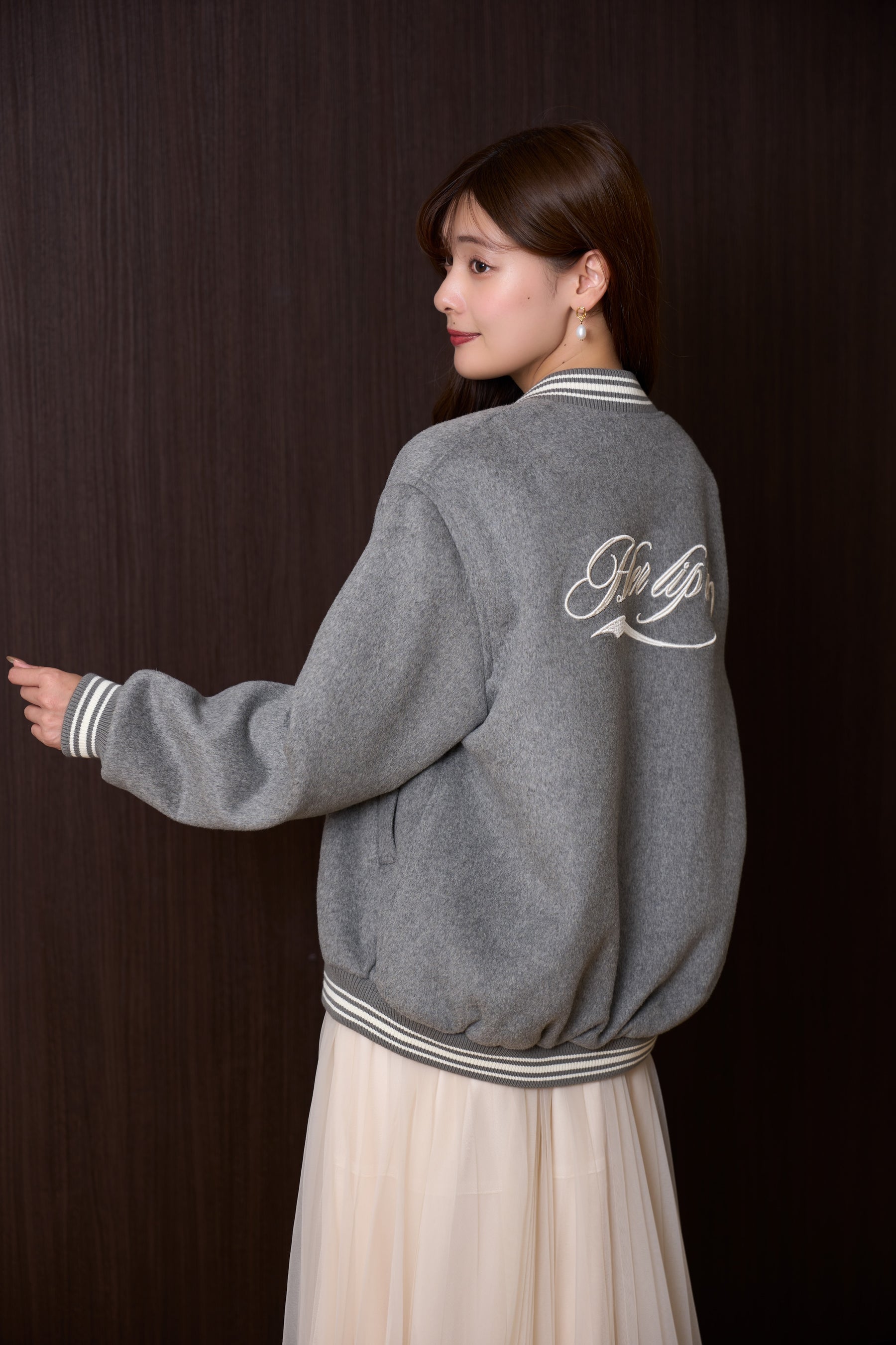 【10月中旬発送】H Logo Varsity Jacket