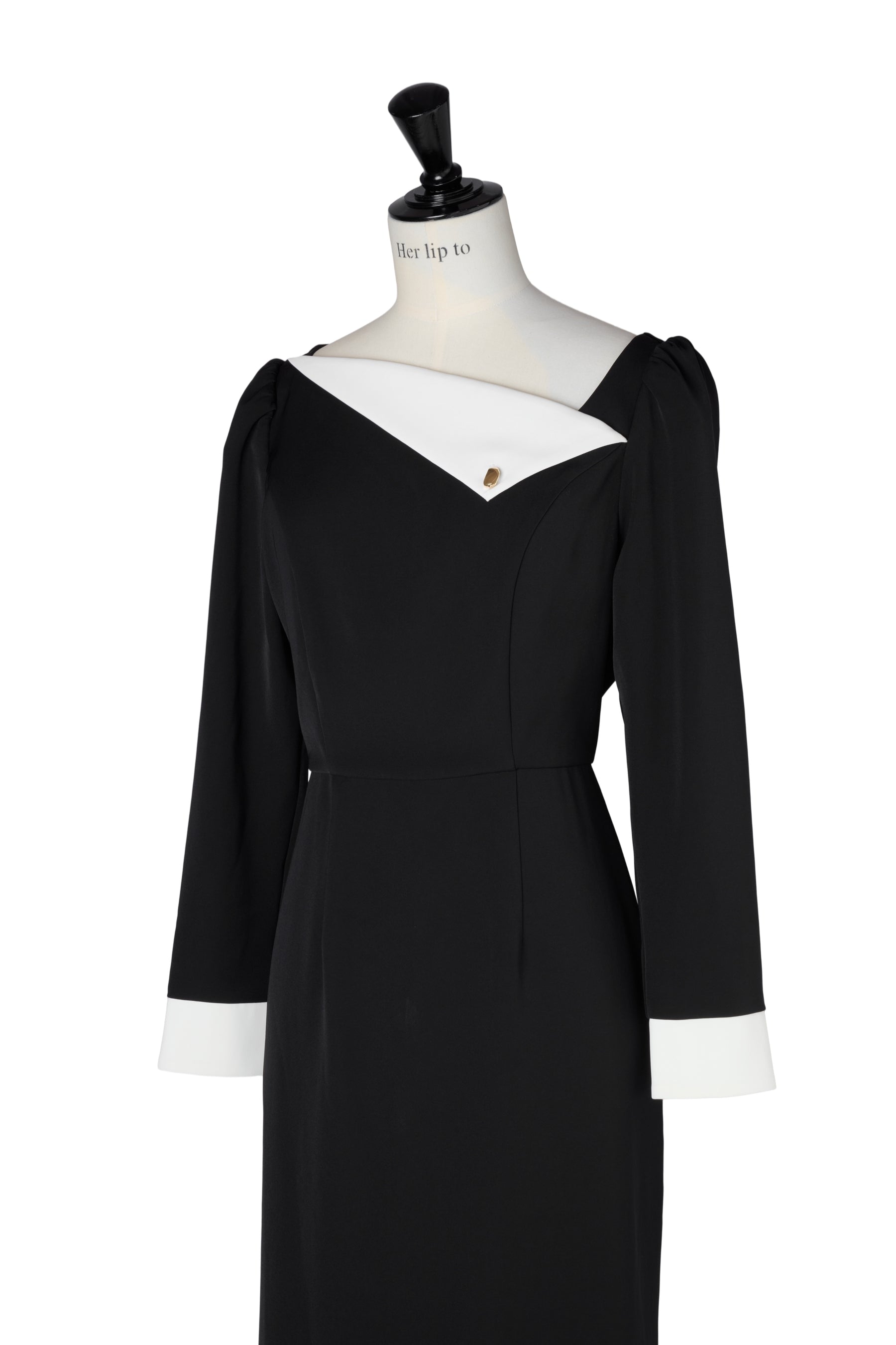 【11月上旬発送】Asymmetrical Collar Dress
