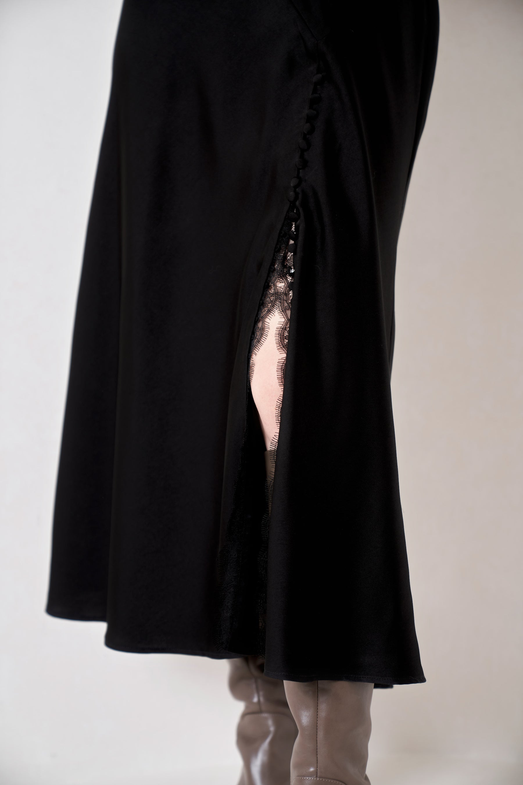 Rosa Slit Lace Dress