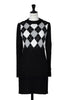 Moor Argyle Ribbon Knit Dress