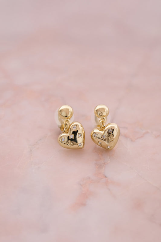 Crystal Heart Earrings