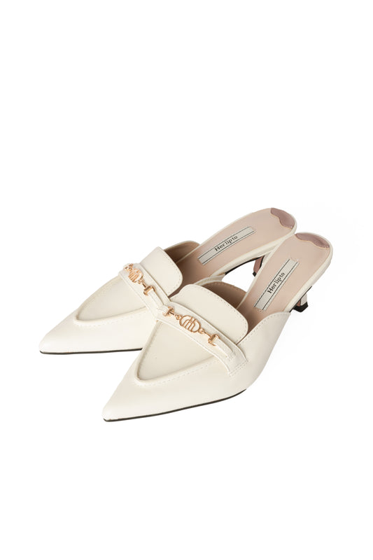Trois Kitten Heel Mules