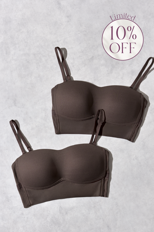 【mocha】Bandeau Bra 2 Set
