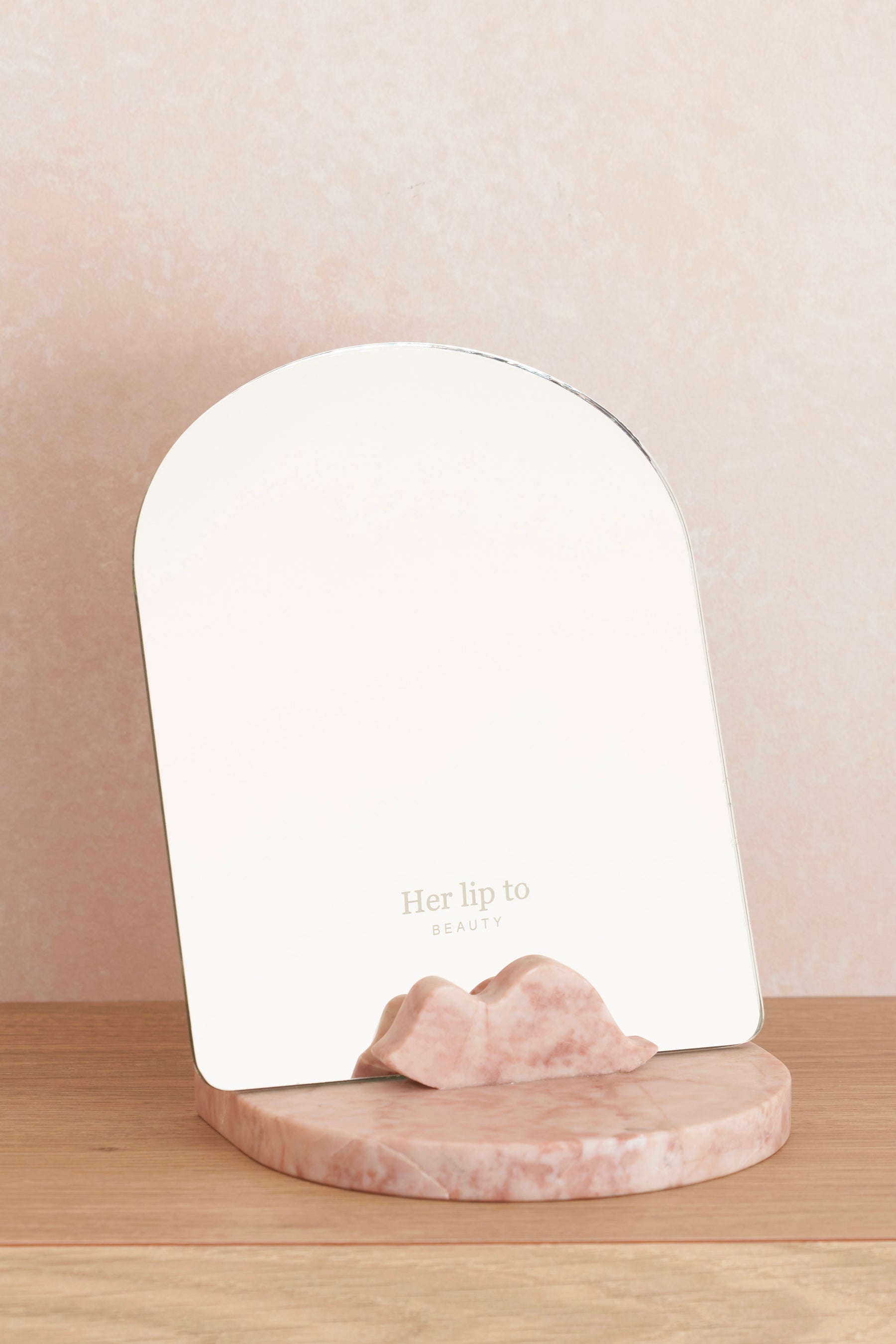 HLT ROSE MARBLE MIRROR TRAY