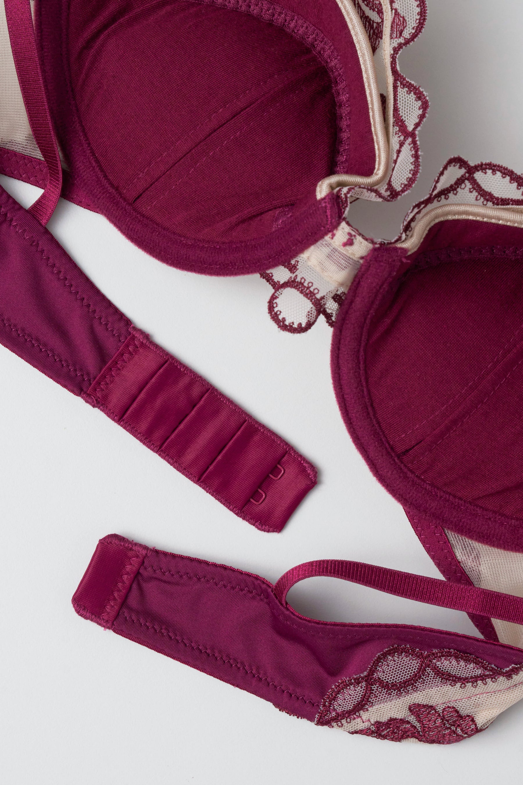 【garnet】Magnolia Tulle Lace Bra Set