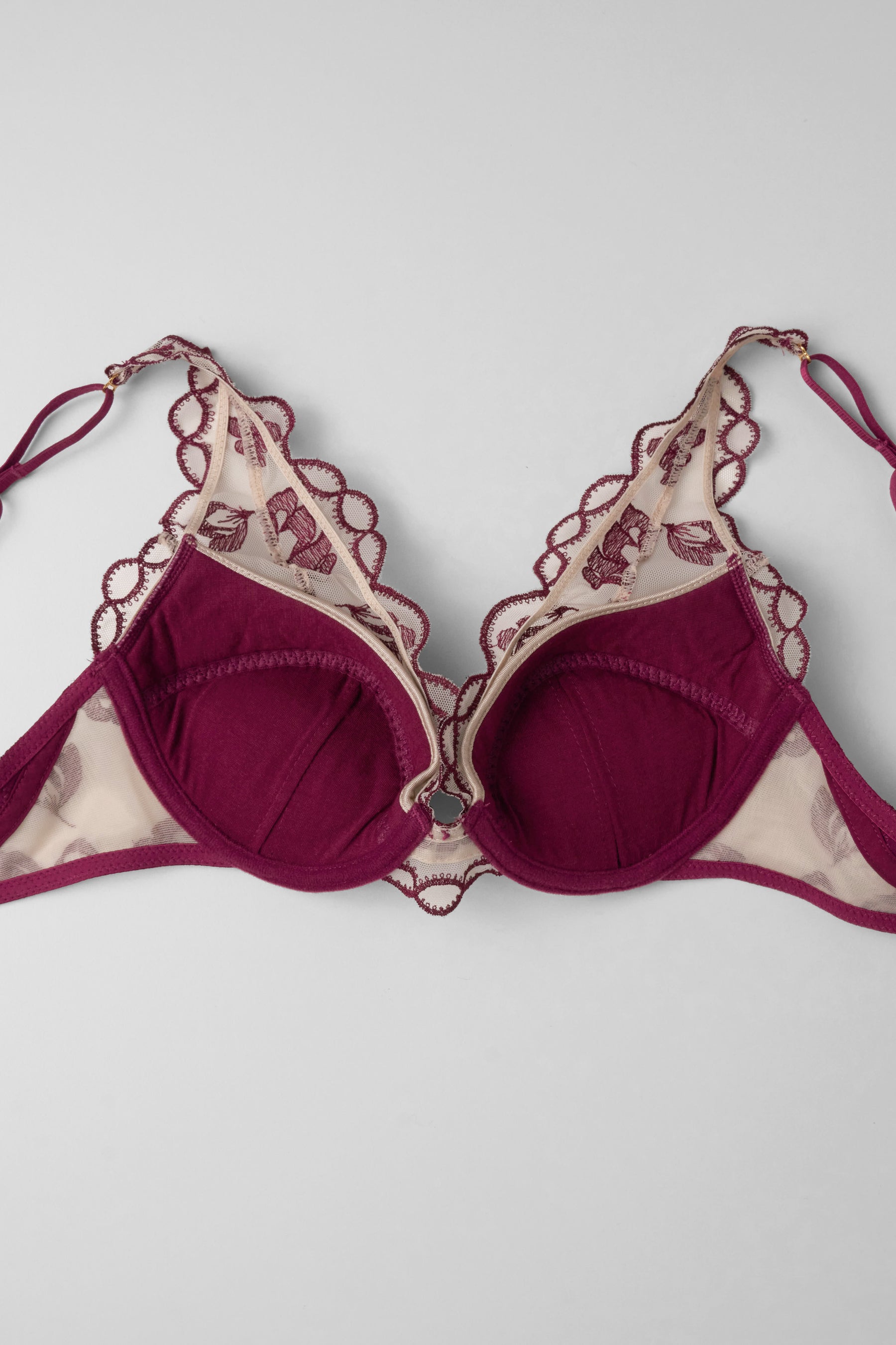 【garnet】Magnolia Tulle Lace Bra Set