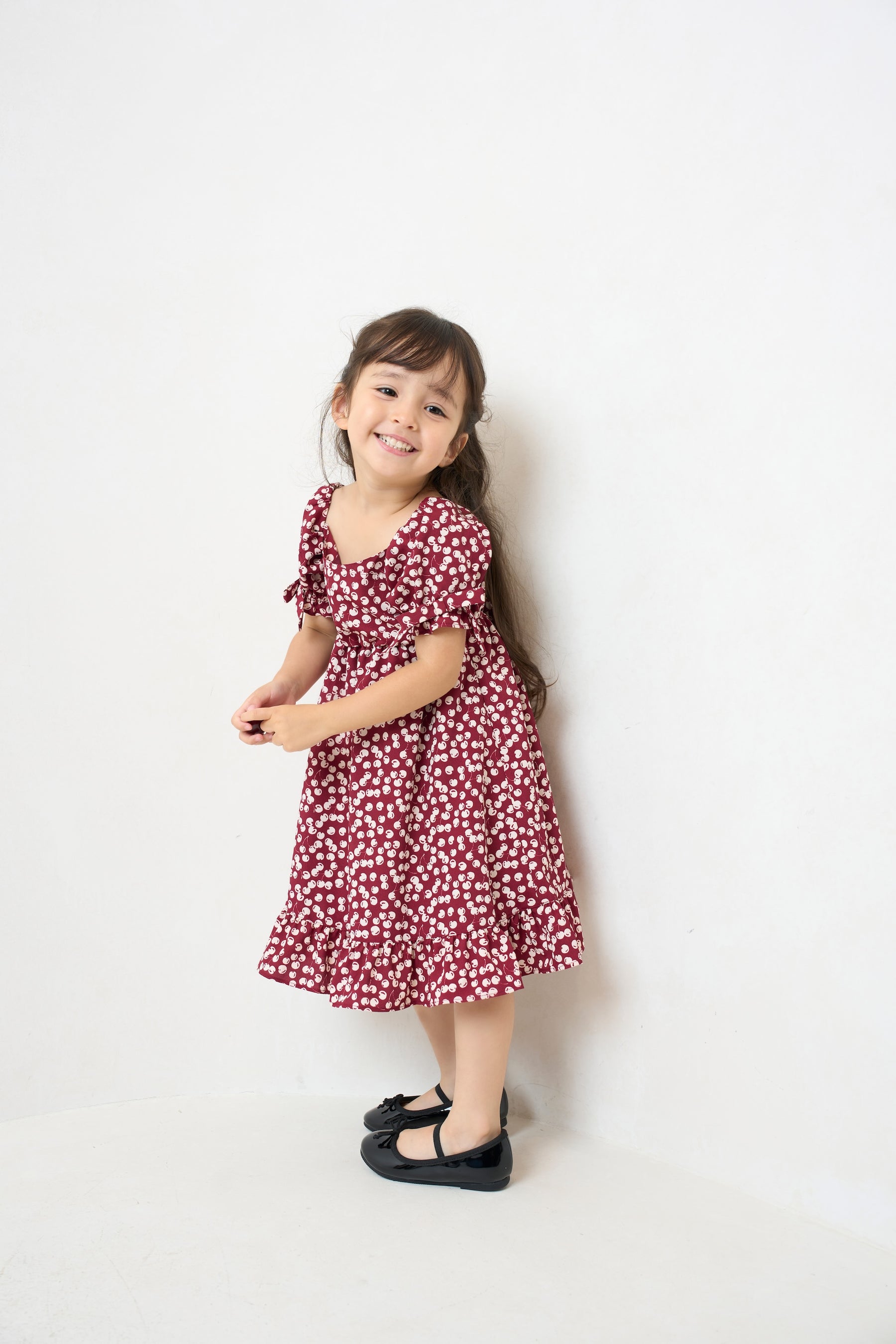 【Kids】Baby Cherry Pattern One-Piece