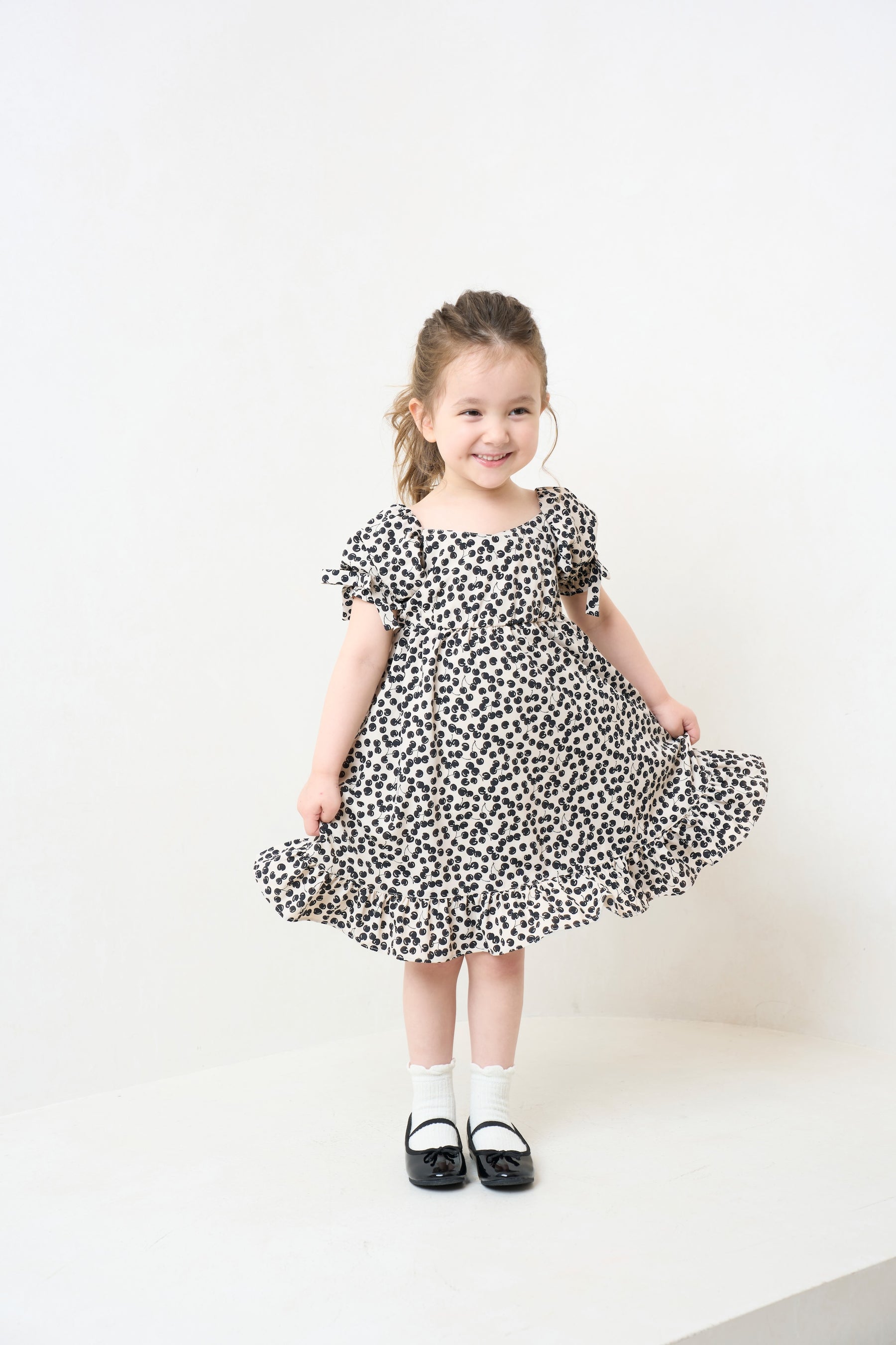 【Kids】Baby Cherry Pattern One-Piece