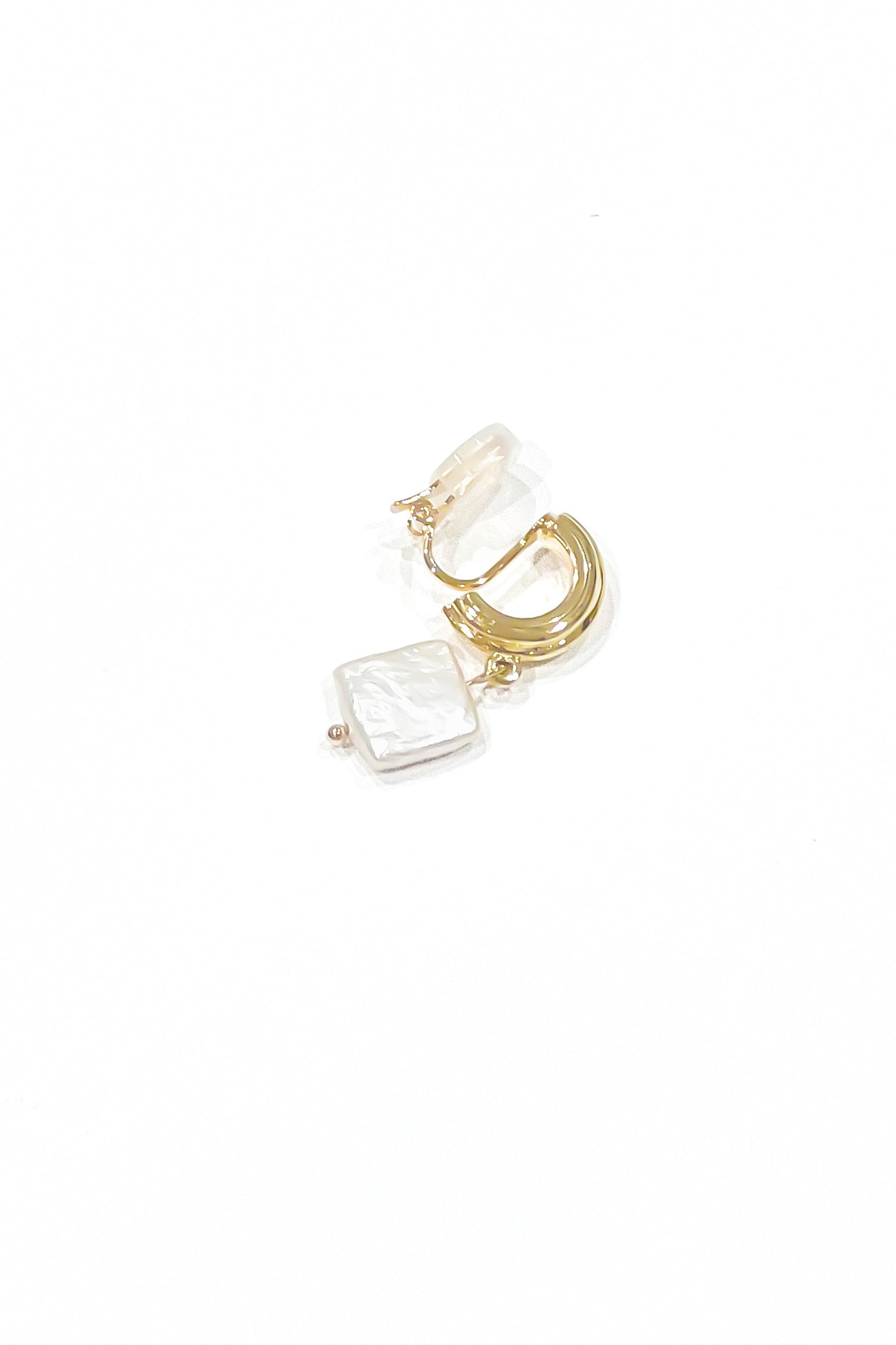 Square Pearl Drop Earrings