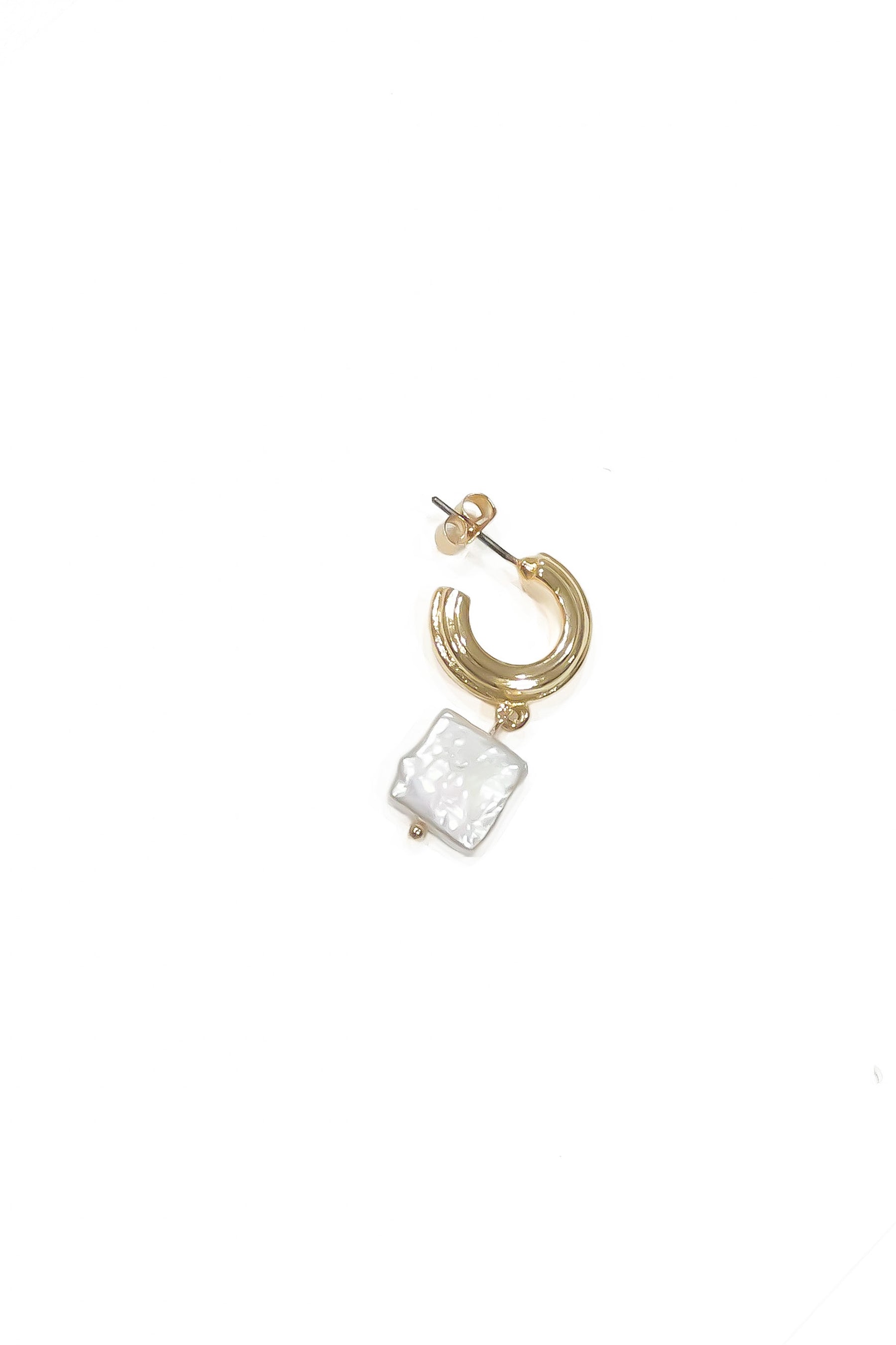 Square Pearl Drop Earrings