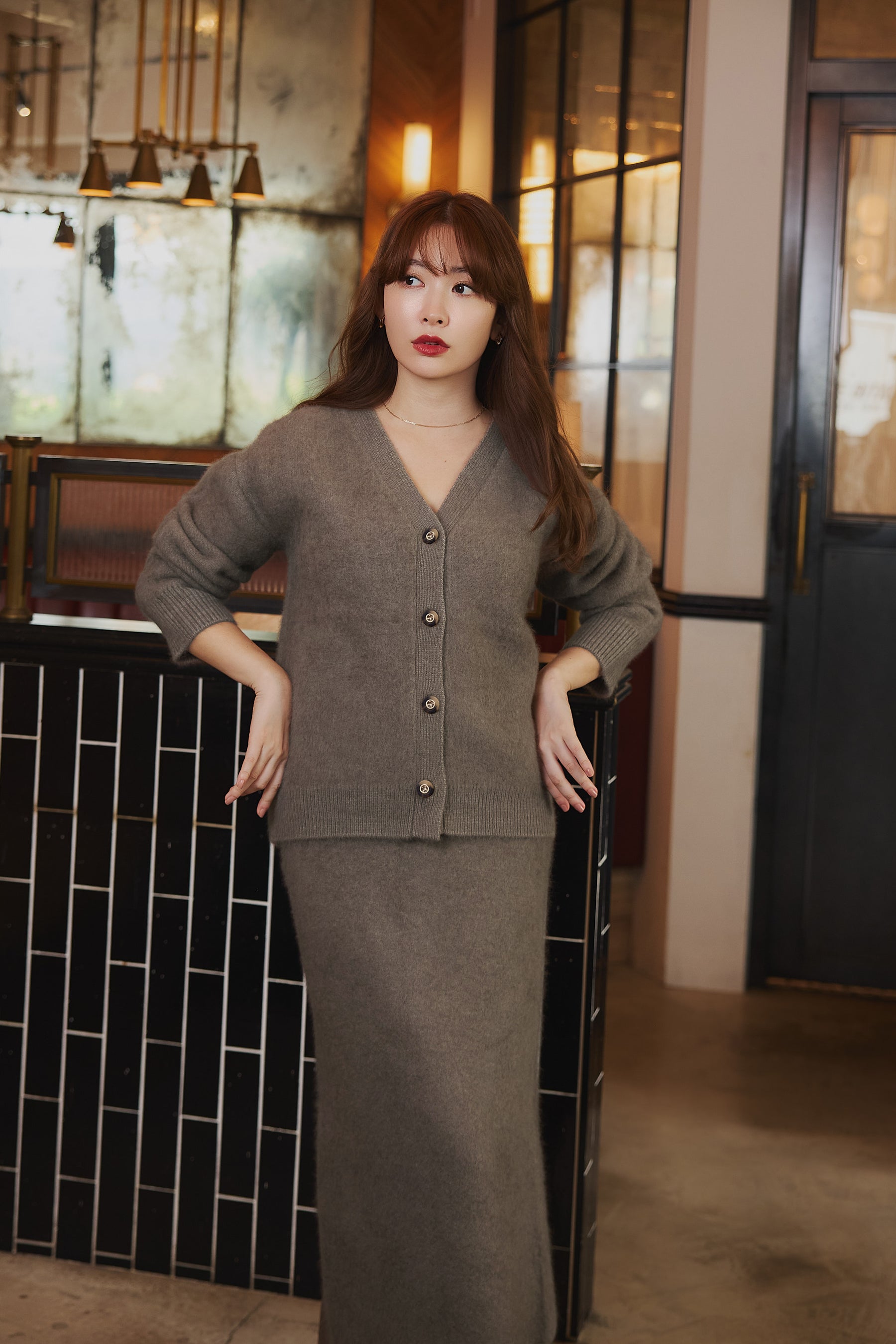 Airy Wool-Blend Skirt