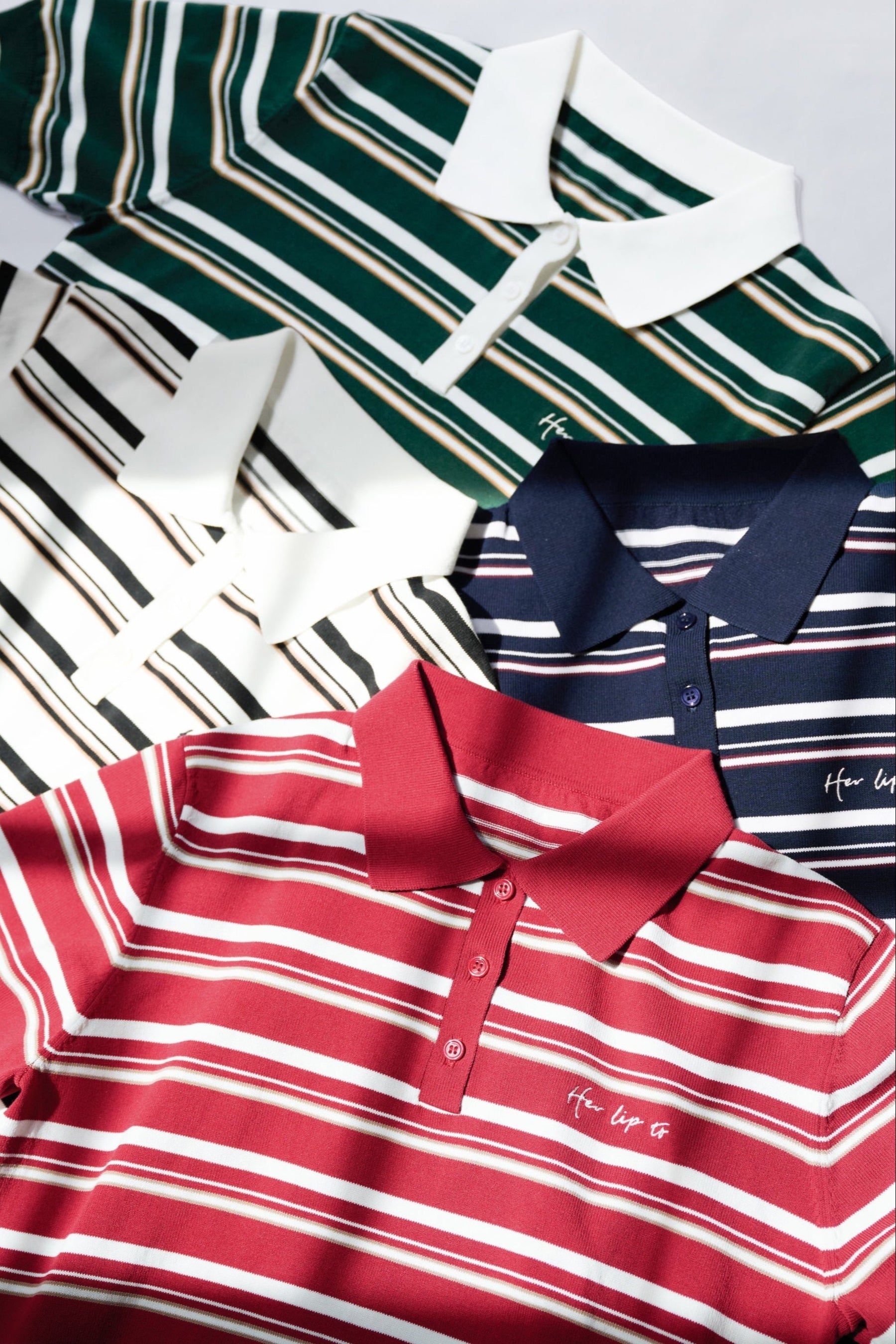 Multi Border Polo Top