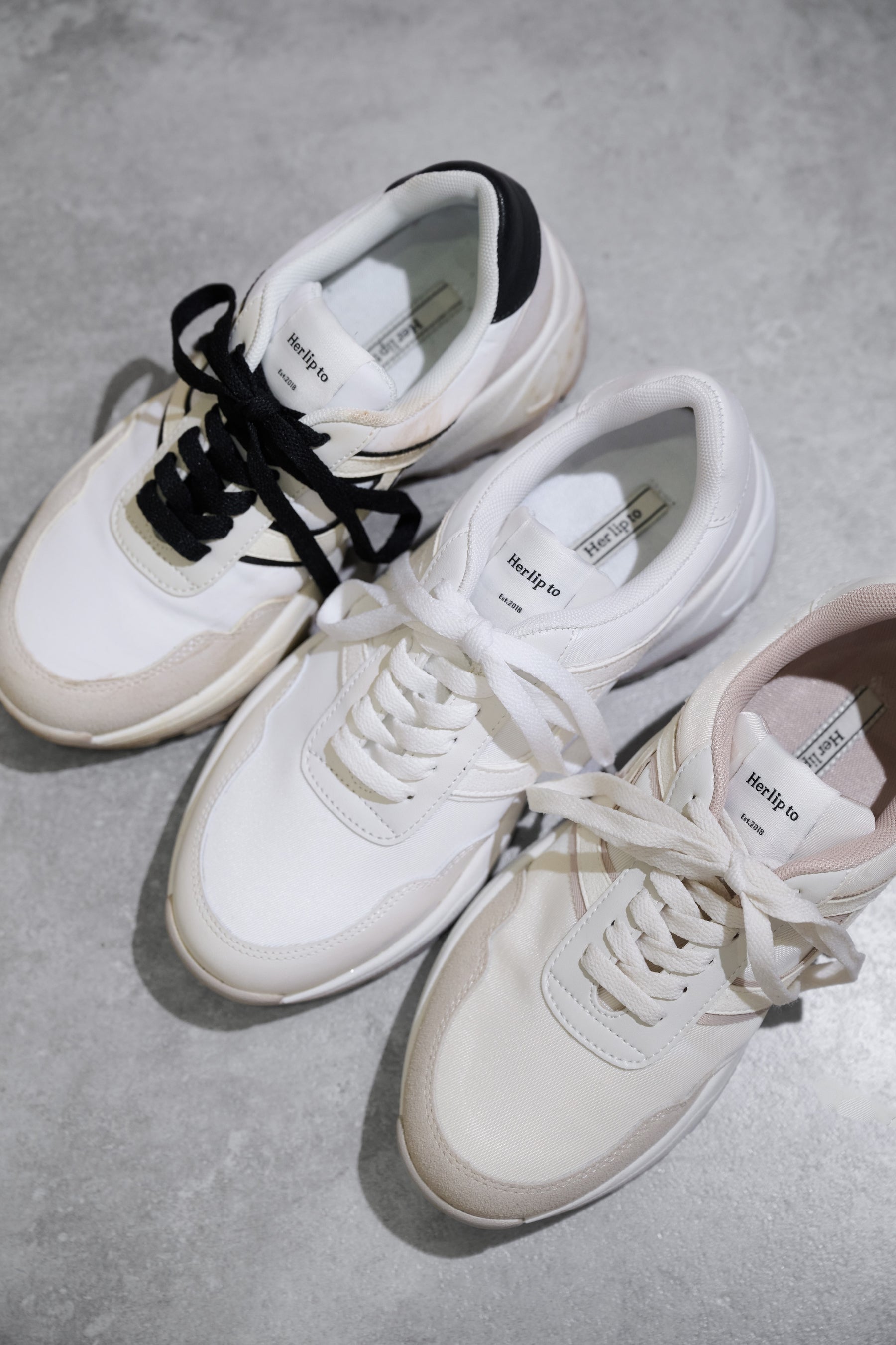 【white / beige / black×white / bordeaux】Le City HLT Sneakers