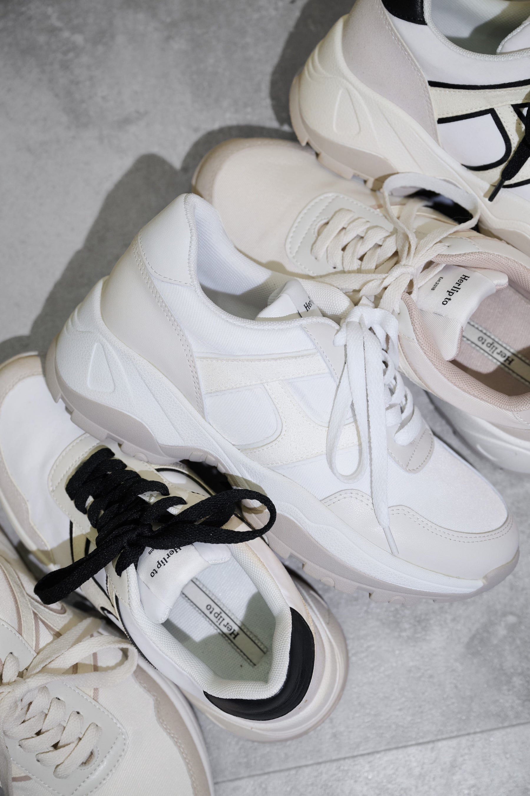【white / beige / black×white / bordeaux】Le City HLT Sneakers