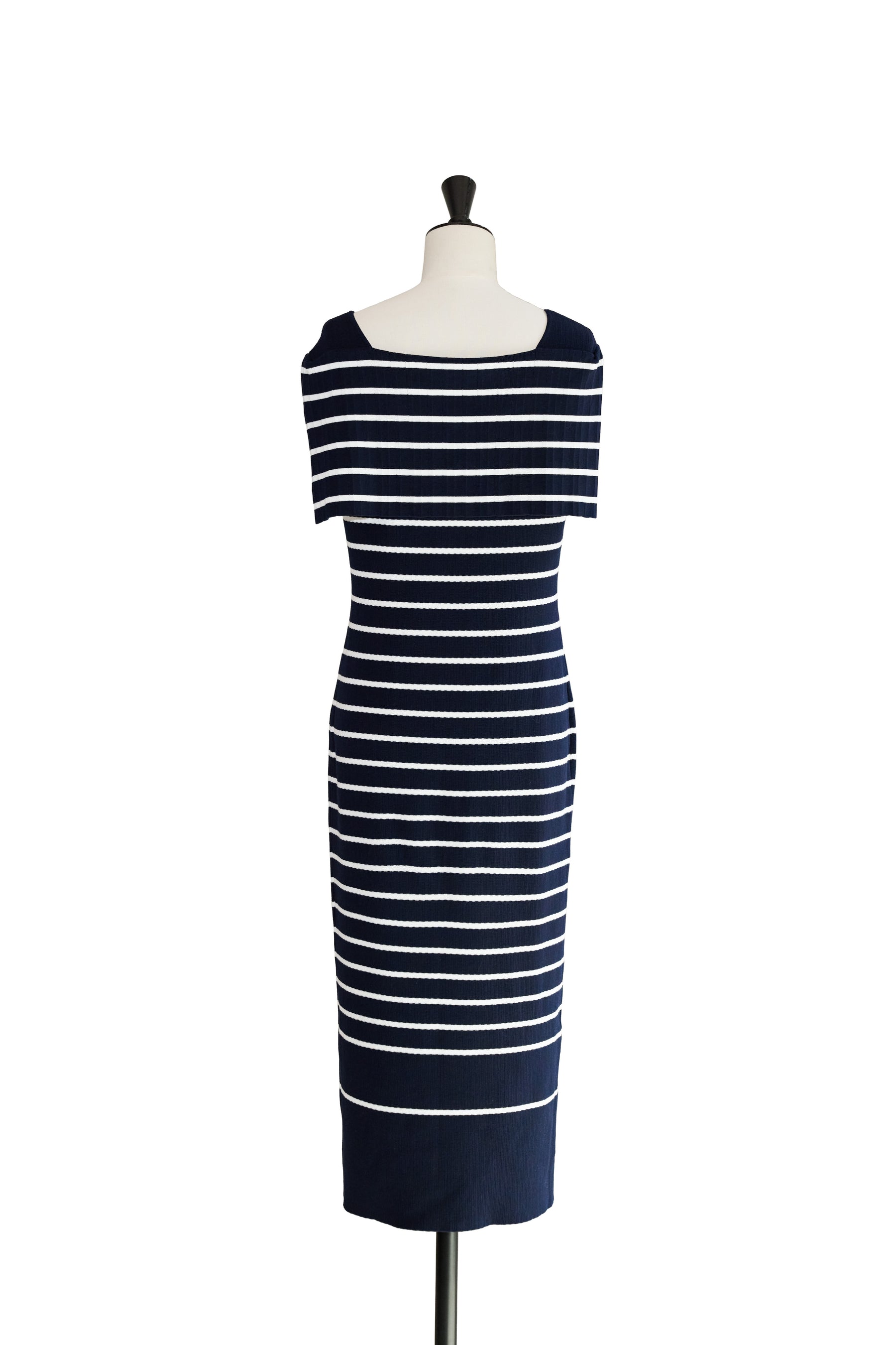 Square Collar Striped Dress